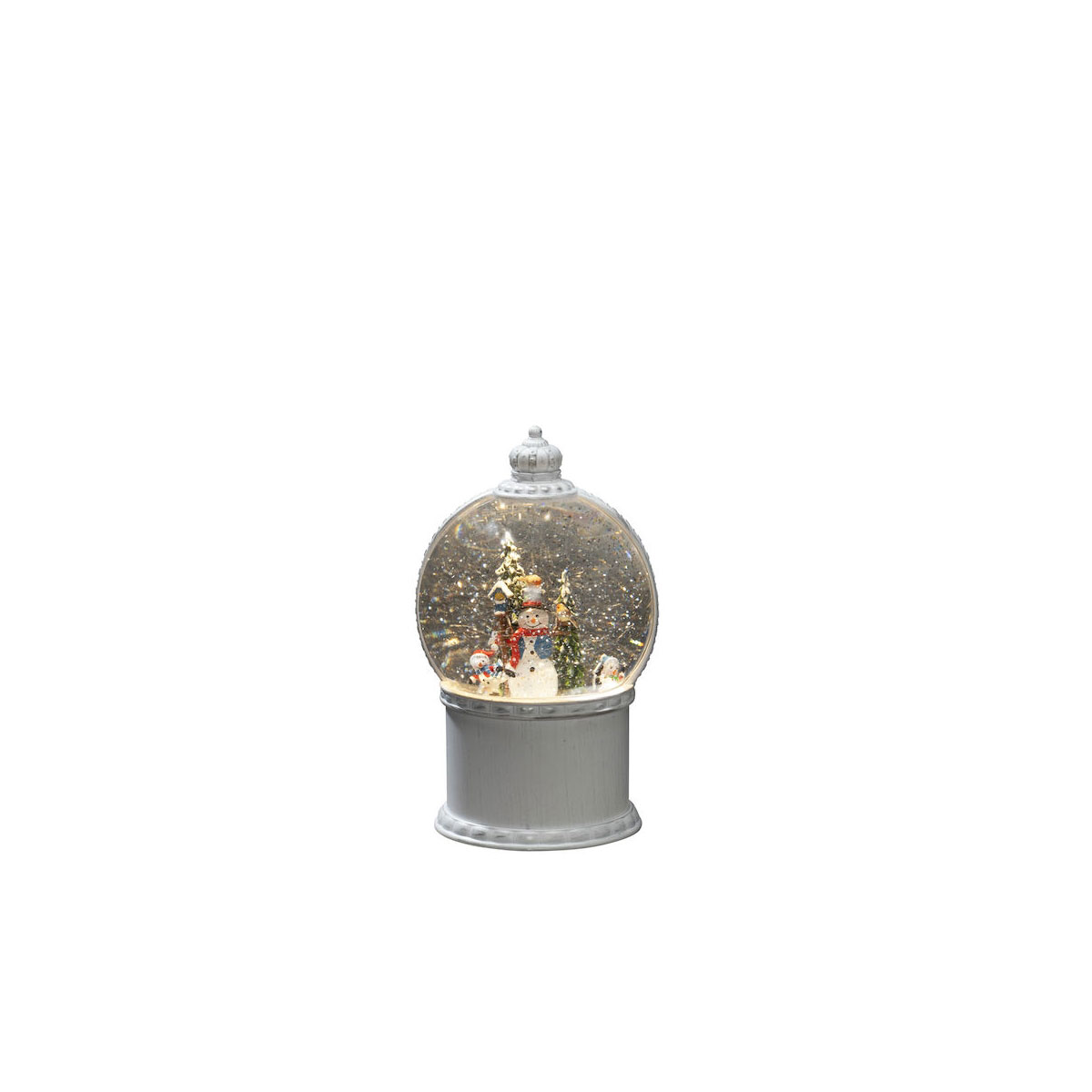 Konstsmide LED Kugellaterne Schneemann mit Baum weiß wassergefüllt | 233240