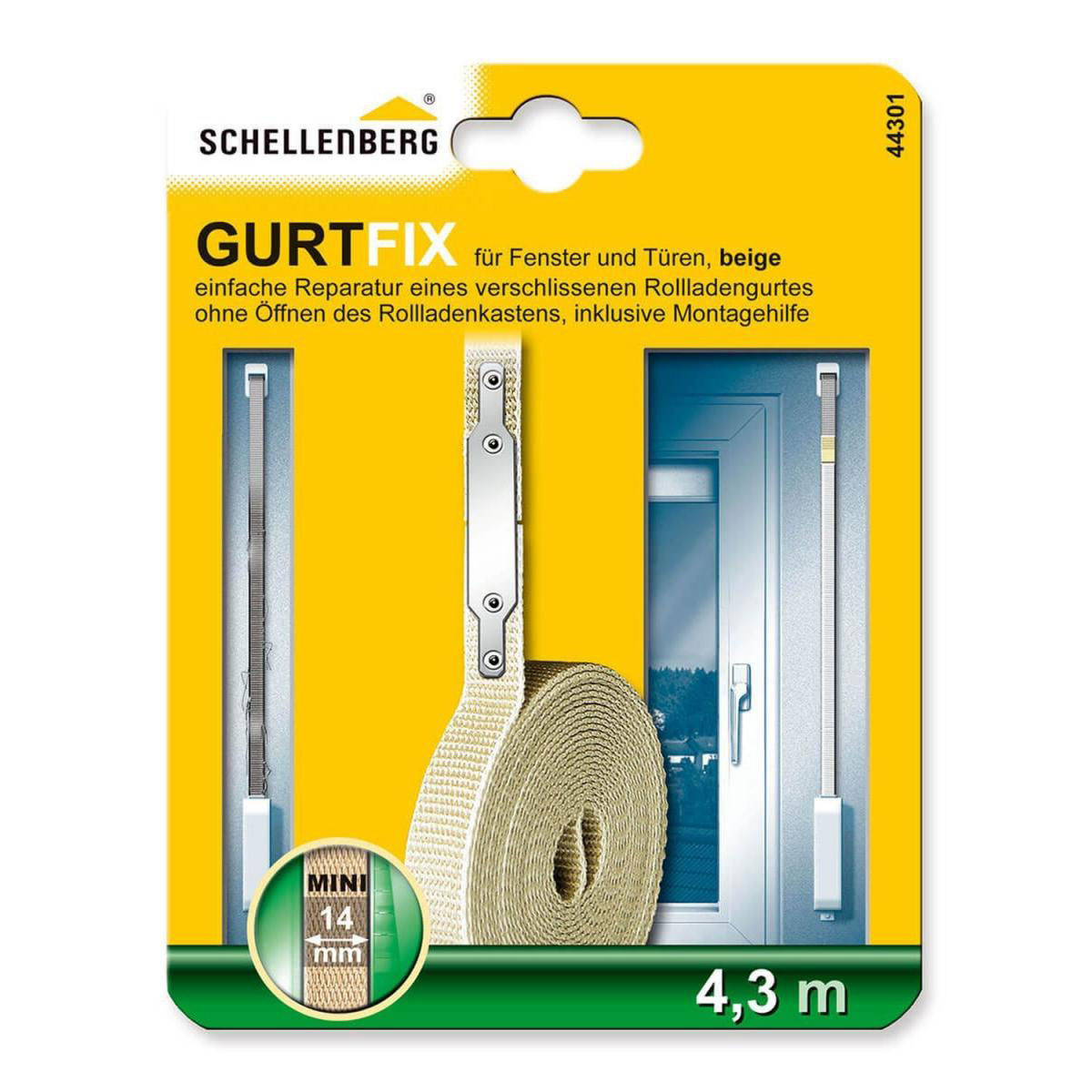 Gurt-Reparatur-Set „Mini“ 4,3m Gurt Fix für 14mm Gurtband, beige