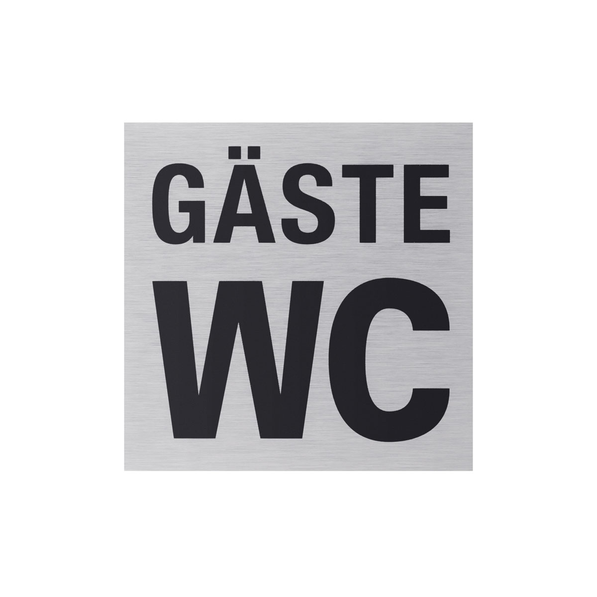 Metafranc Hinweisschild Gäste WC Aluminium grau