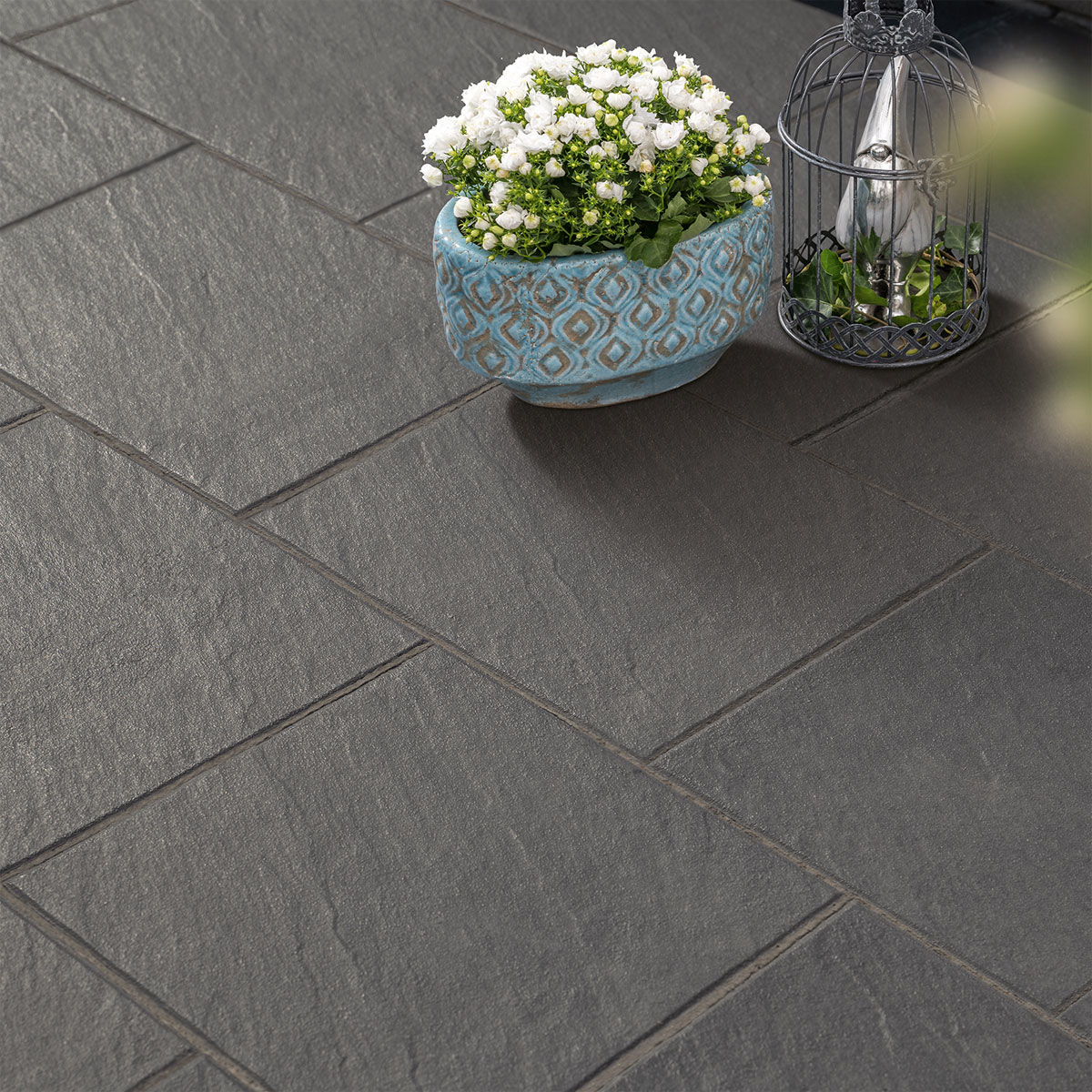 Diephaus  Terrassenplatte No. 1 Grace schwarz-basalt 40 x 40 x 4 cm Bild 3