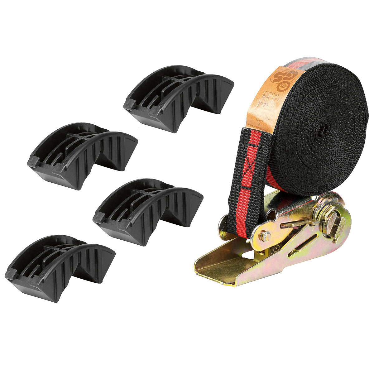 Basic Spanngurtset mit 4 Schutzbacken