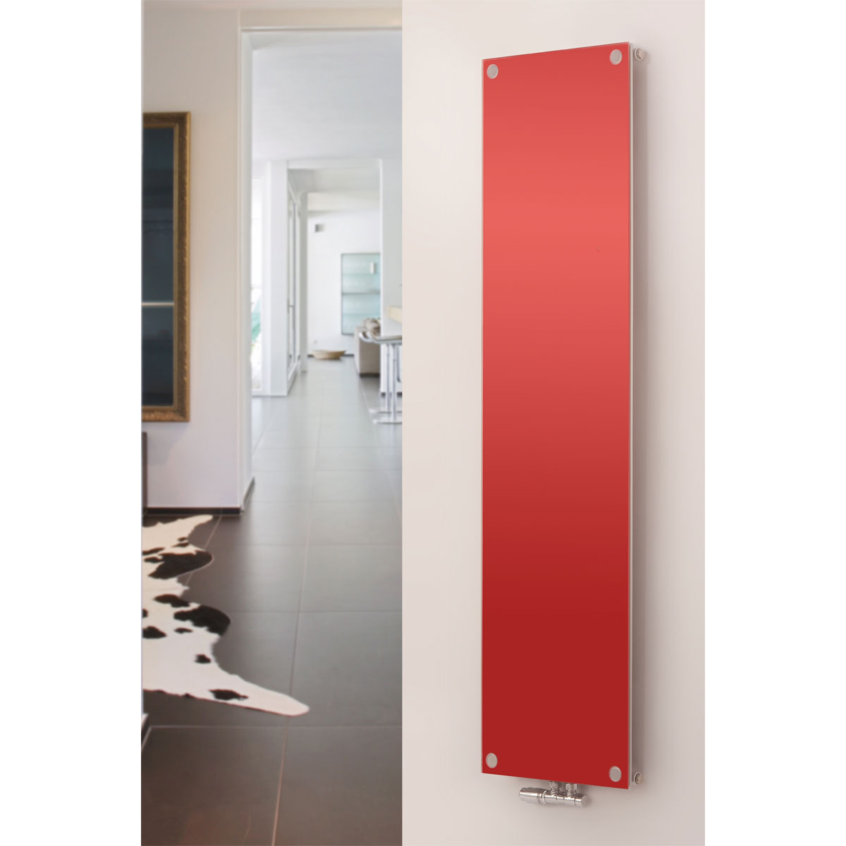 Ximax  Raumheizkörper P1/G Duplex 1800 x 595 mm 1345 Watt Mittenanschluss Glas Rubinrot