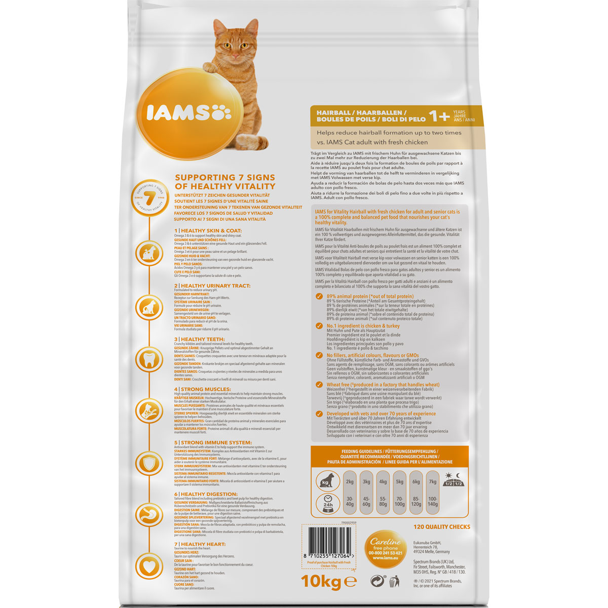 IAMS Trockenfutter Vital Katze Haarballen Huhn 10 kg Bild 2