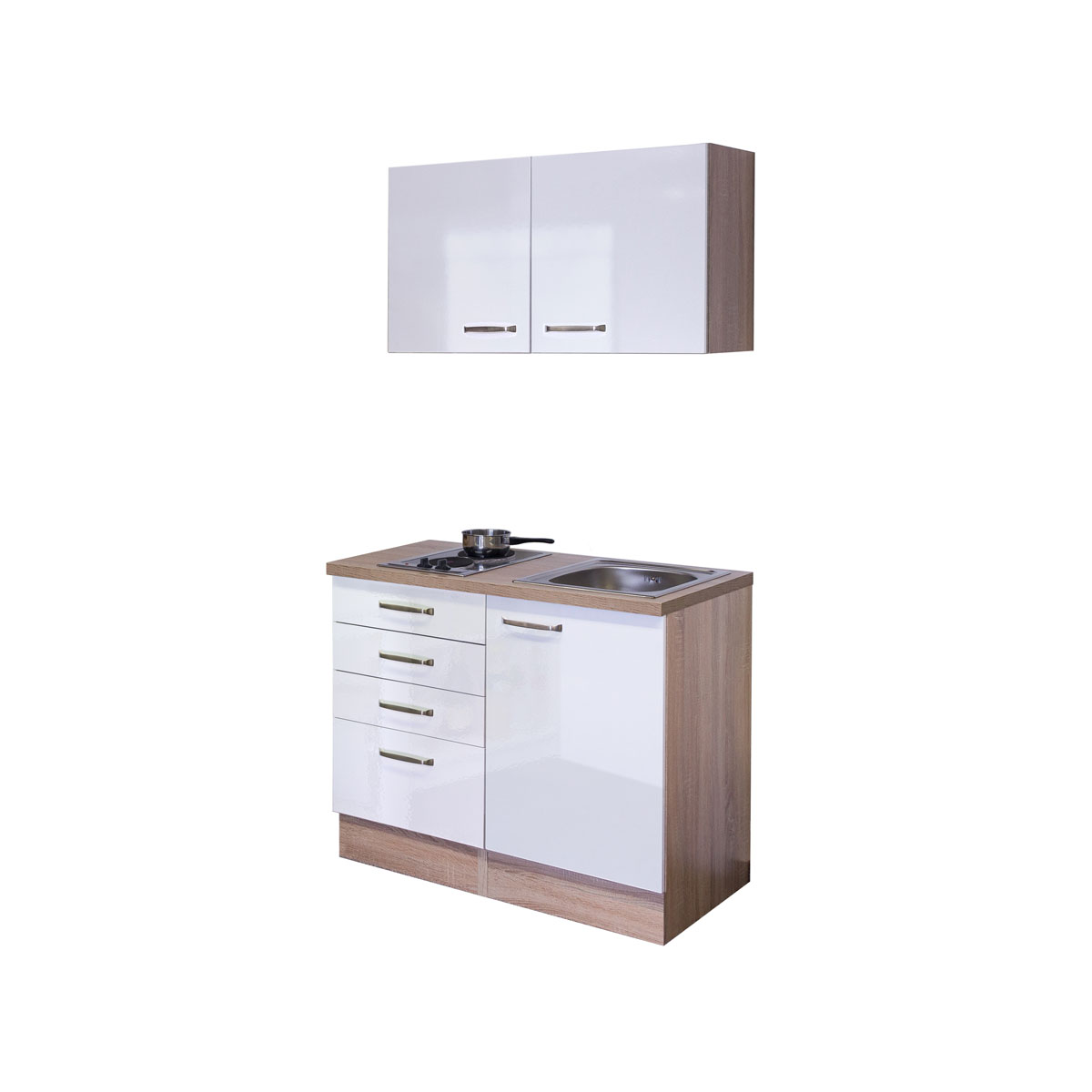 Miniküche VALERO 501-000 100 x 60 cm weiß-sonoma eiche | K000434232