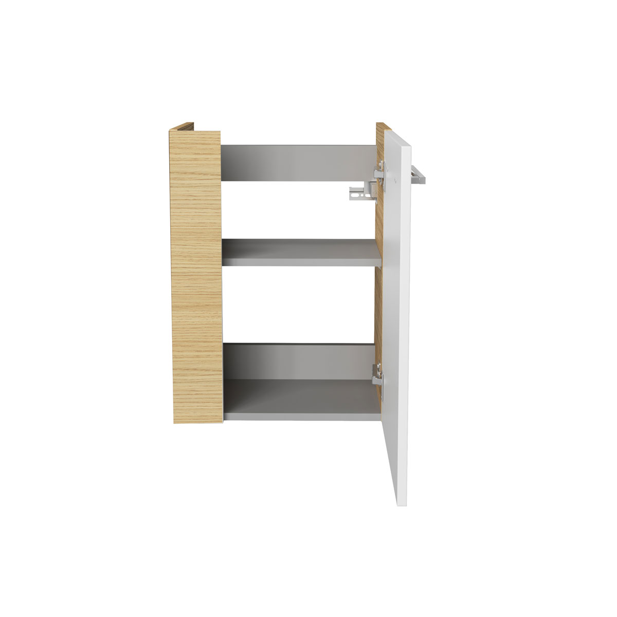 Fackelmann  Gäste-WC Waschtischunterschrank rechts SBC 440 x 600 x 243 mm Sandeiche/Weiß Bild 2