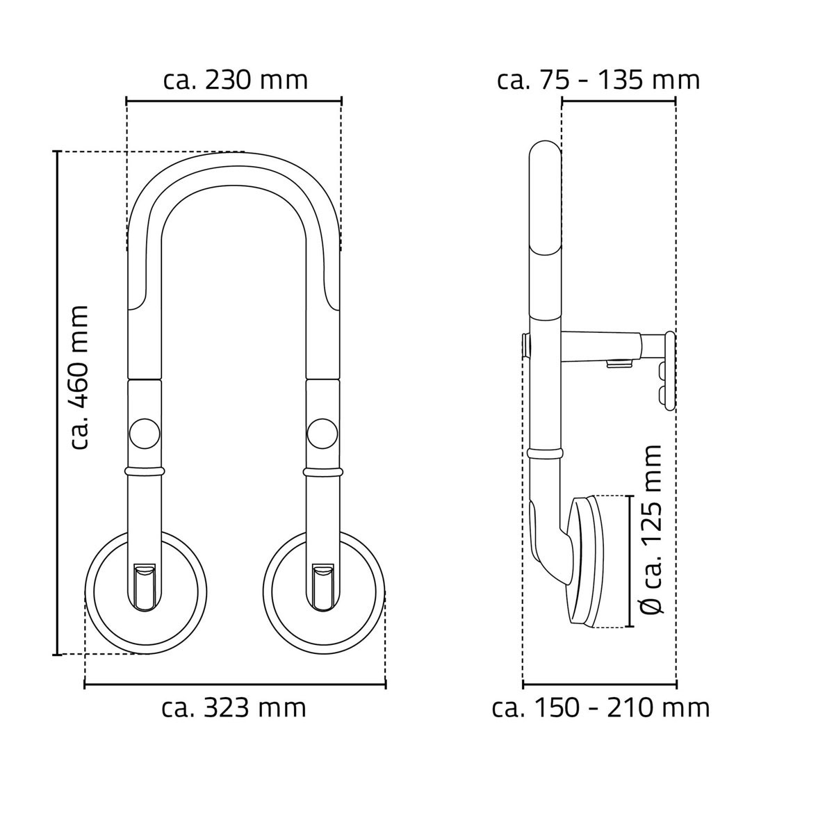 Ridder  Badewannen-Einstiegshilfe mit Sauger Rob weiß Bild 4