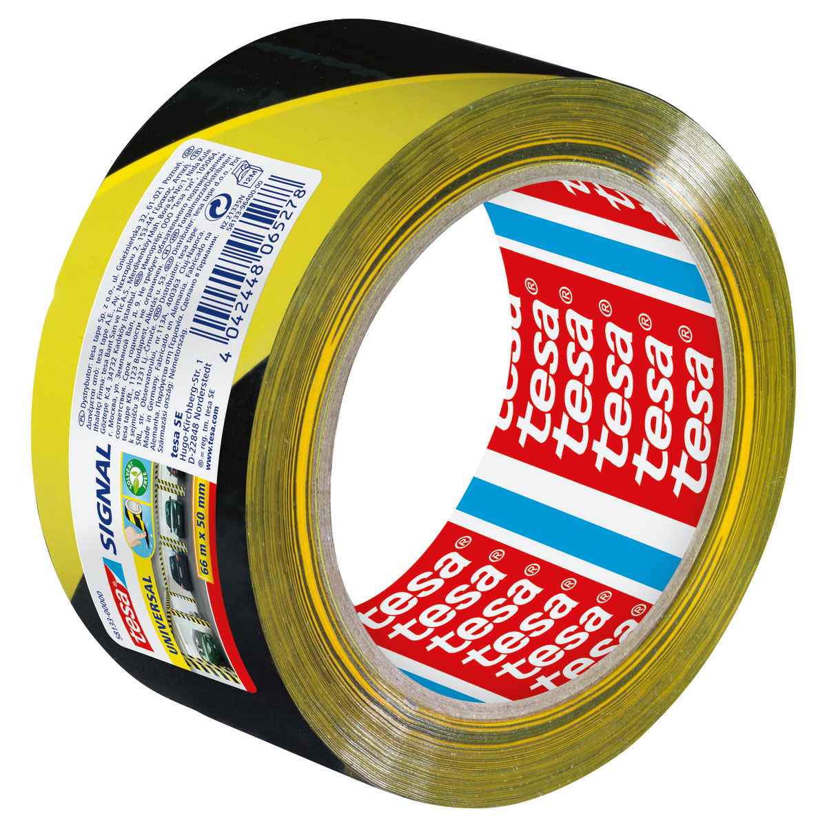 Tesa  Signalband Markierungsklebeband Universal gelb-schwarz 66m x 50mm Bild 2