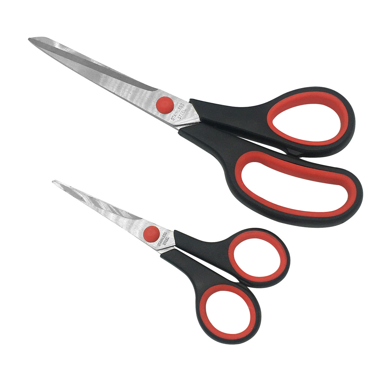 Basic Scherensatz 2 teilig schwarz/rot