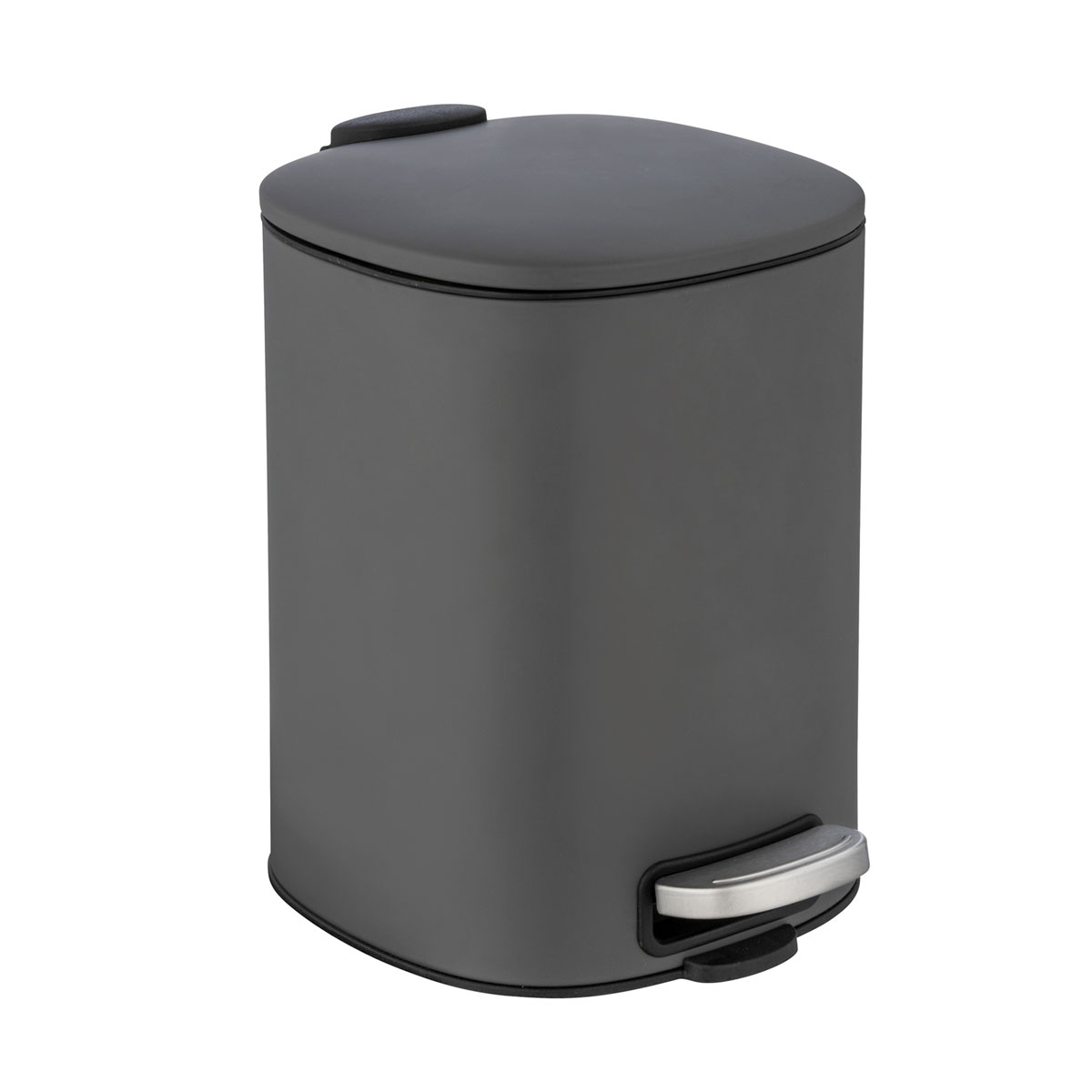 Wenko  Treteimer Alassio Grau 5 L Easy-Close Absenkautomtik