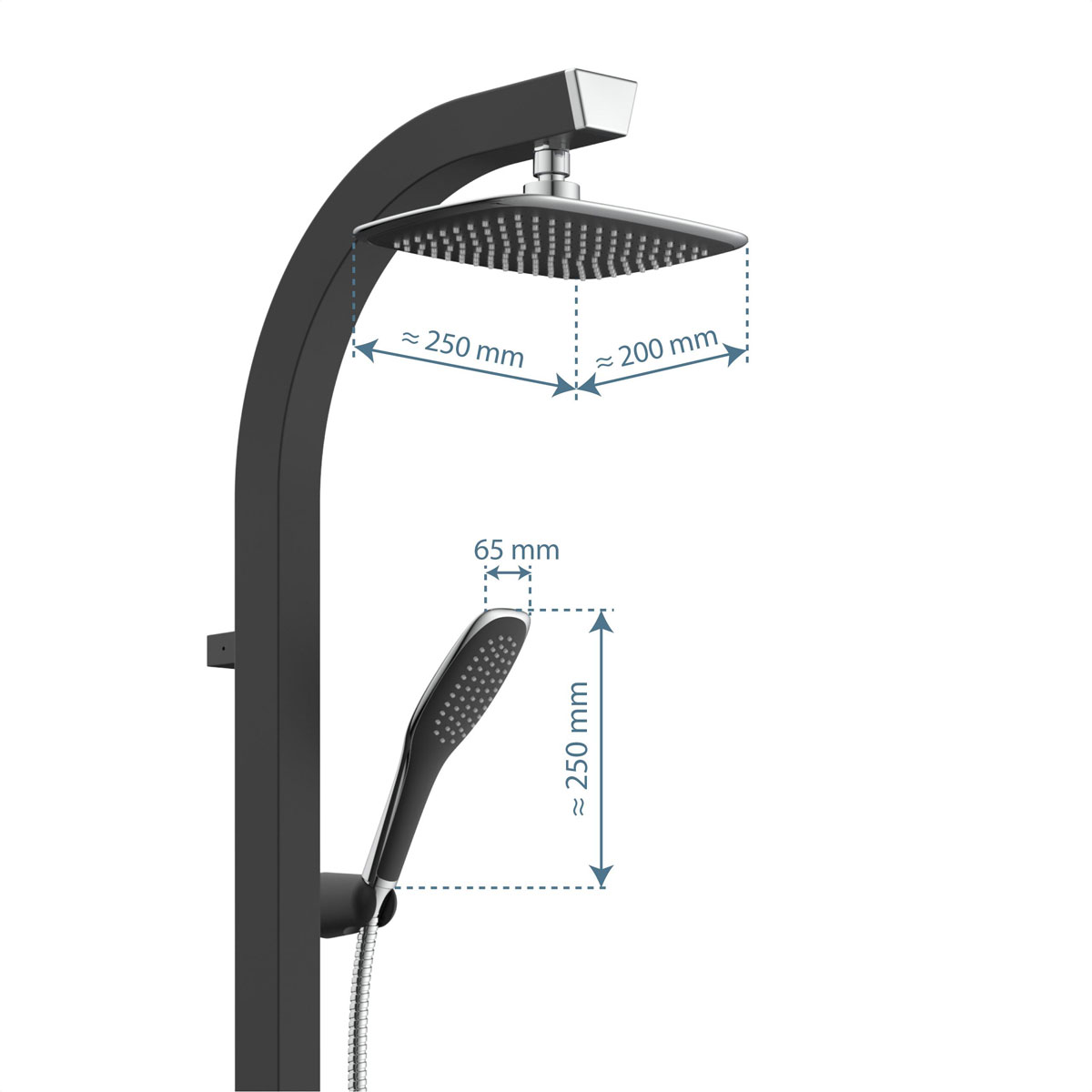 Schütte Überkopfbrause-Set Madagaskar schwarz Bild 5