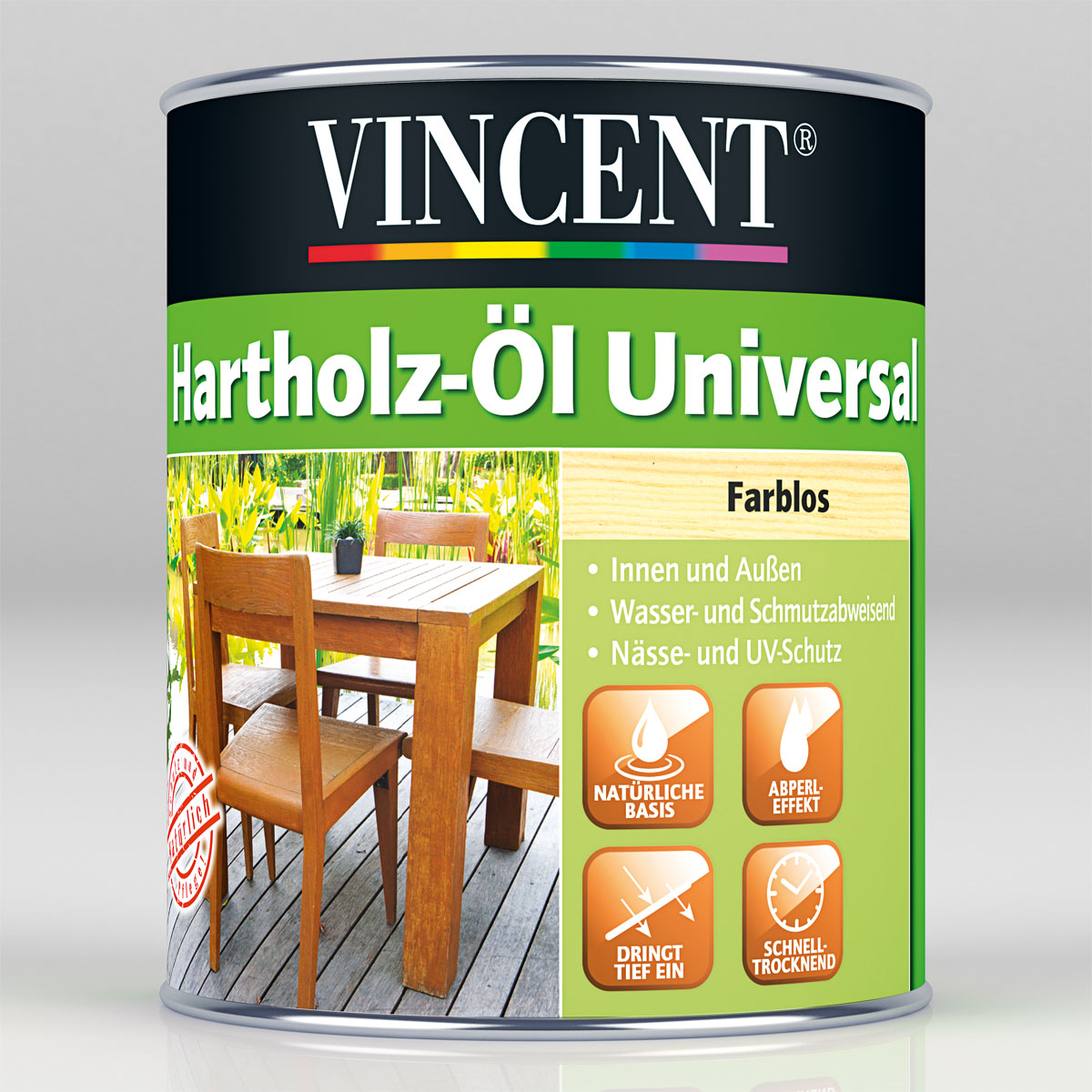 Vincent Hartholz-Öl Universal Farblos 0,75 L