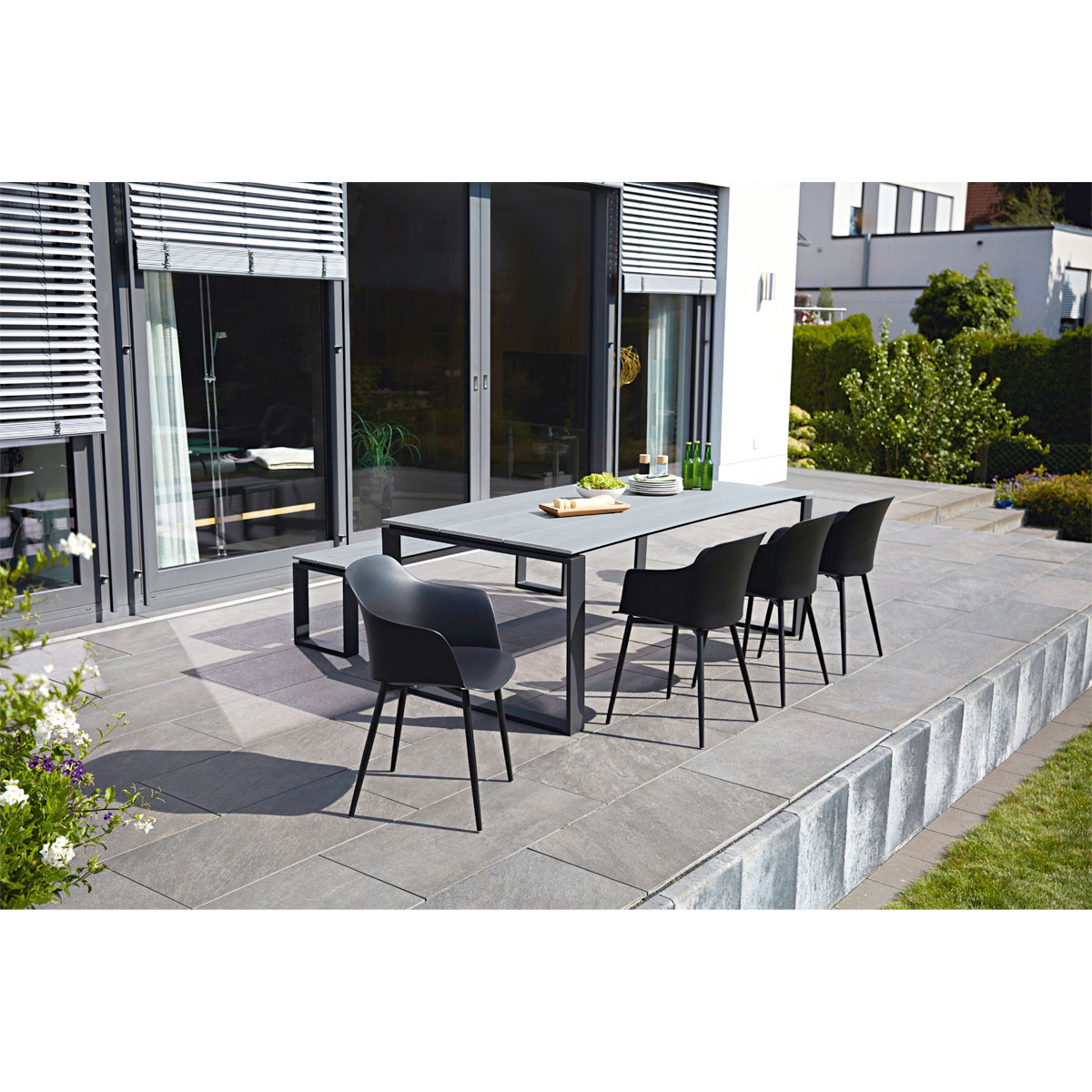Haveson Gartentisch Madeira grau 210 x 75 x 100 cm Bild 3