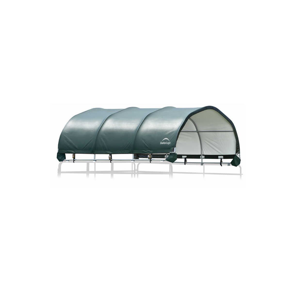 ShelterLogic Weidezelt Überdachung 13,7 m² 370x370x170cm Grün