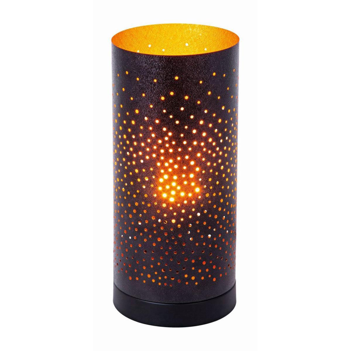 Flector LED-Tischleuchte Kamina schwarz-gold 12 x 27 cm