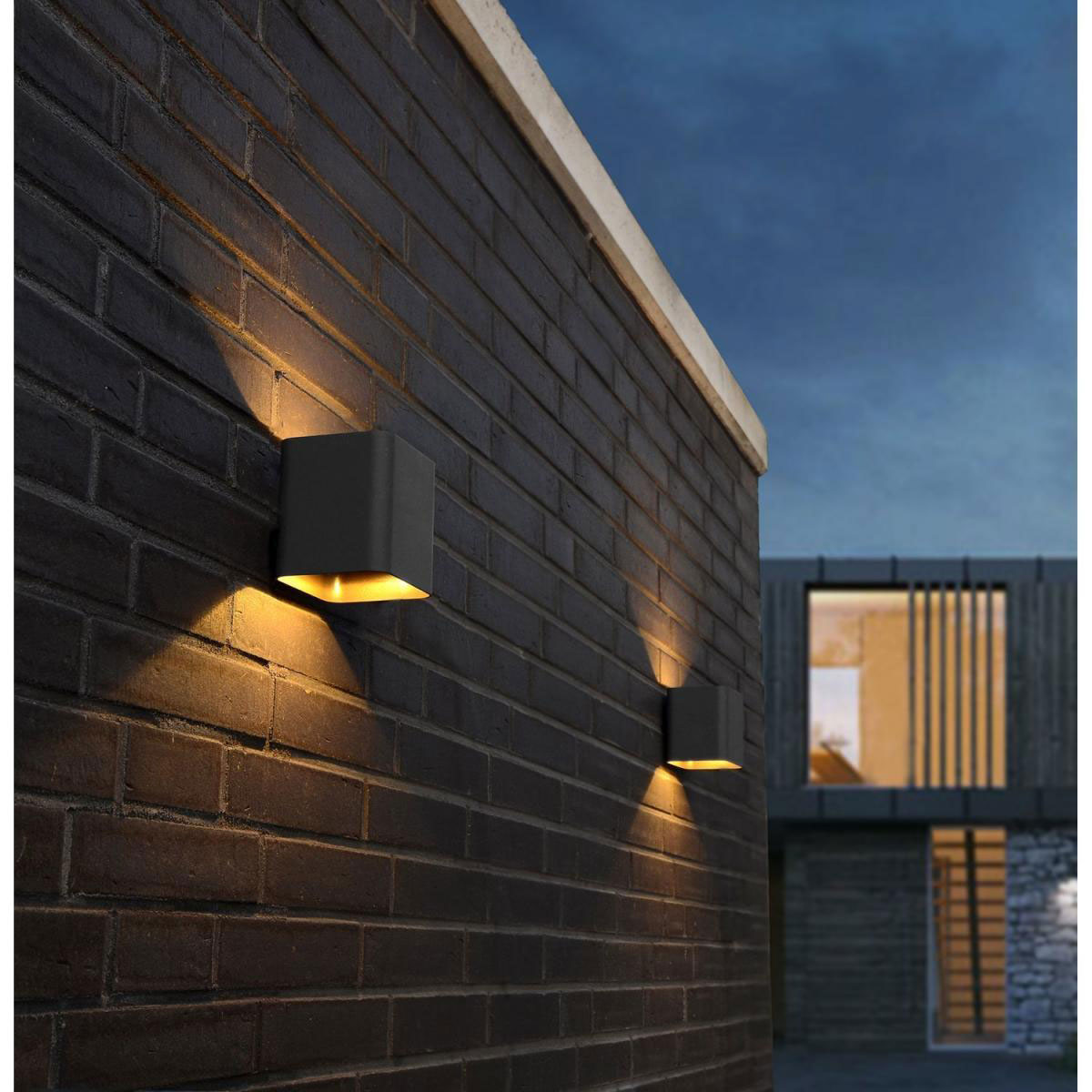 Lutec LED-Außenwandleuchte Dodd eckig | 228002