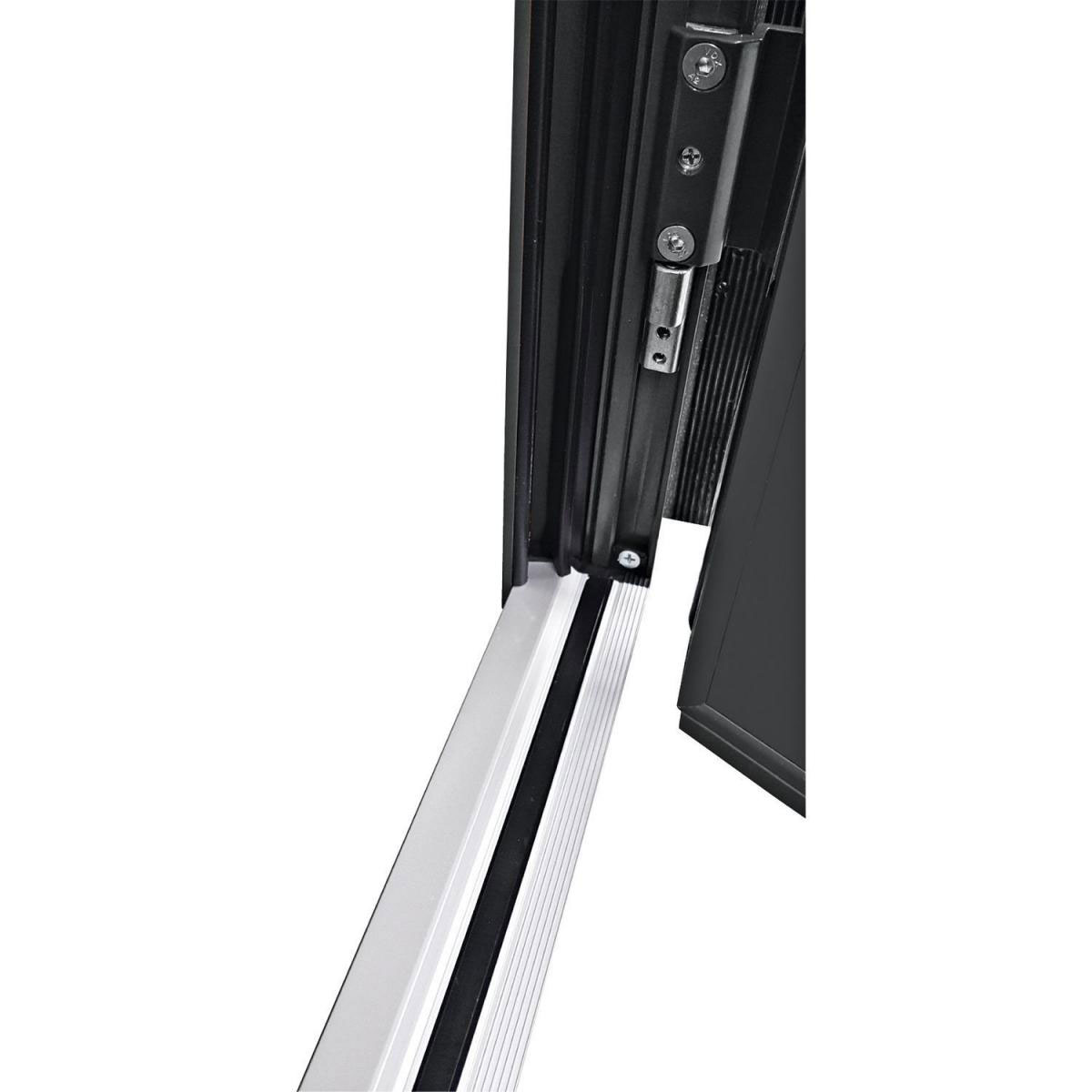 Aluminium Sicherheits-Haustür „Verona Superior“, 60mm, anthrazit, 100x210 cm, Anschlag links, inkl. Griffset