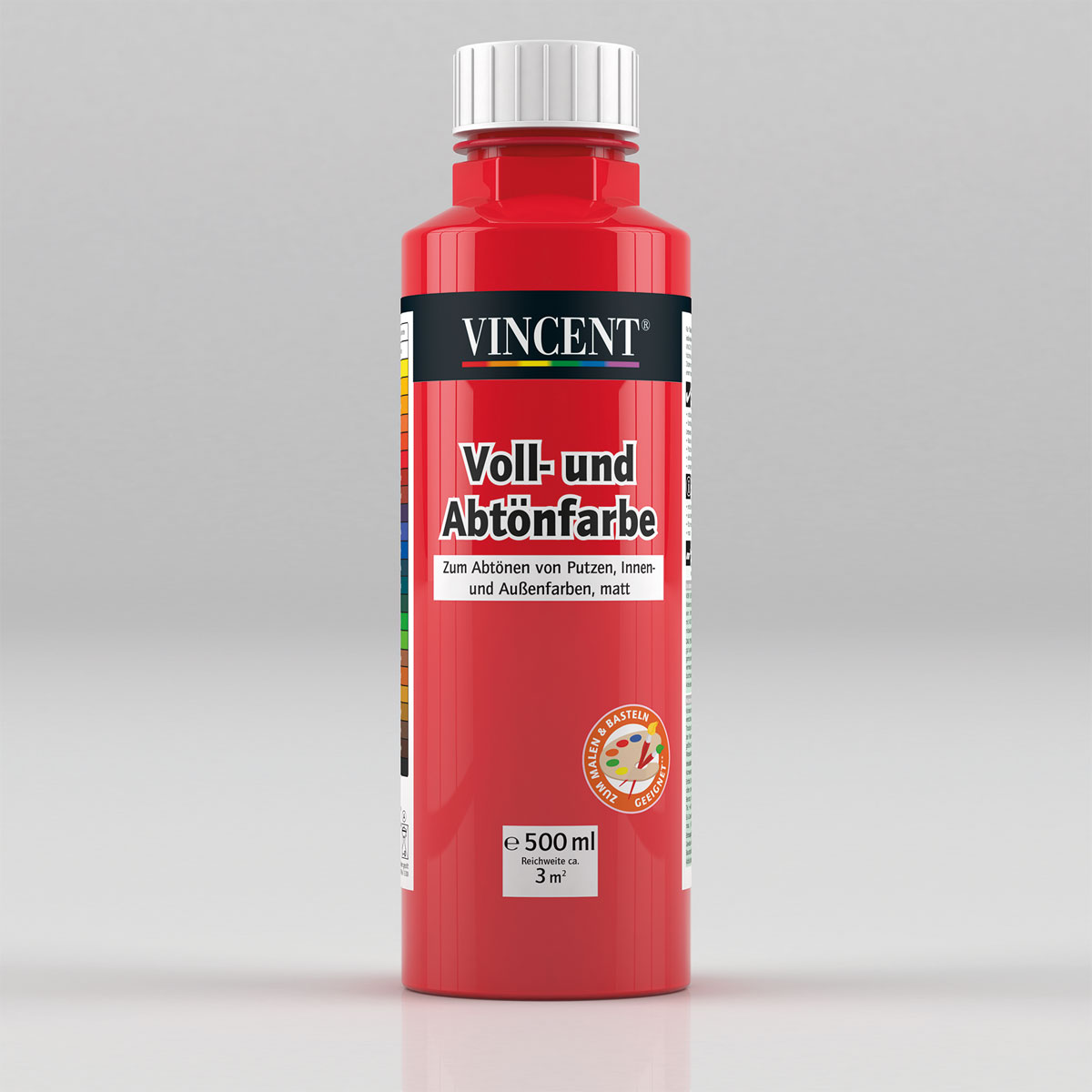 Vincent Voll- und Abtönfarbe rot 0,5 L