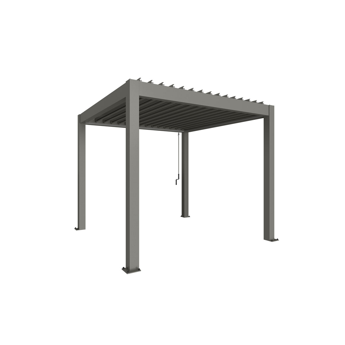 Biohort Pergola Gr. 3 x 3 quarzgrau-metallic Bild 1