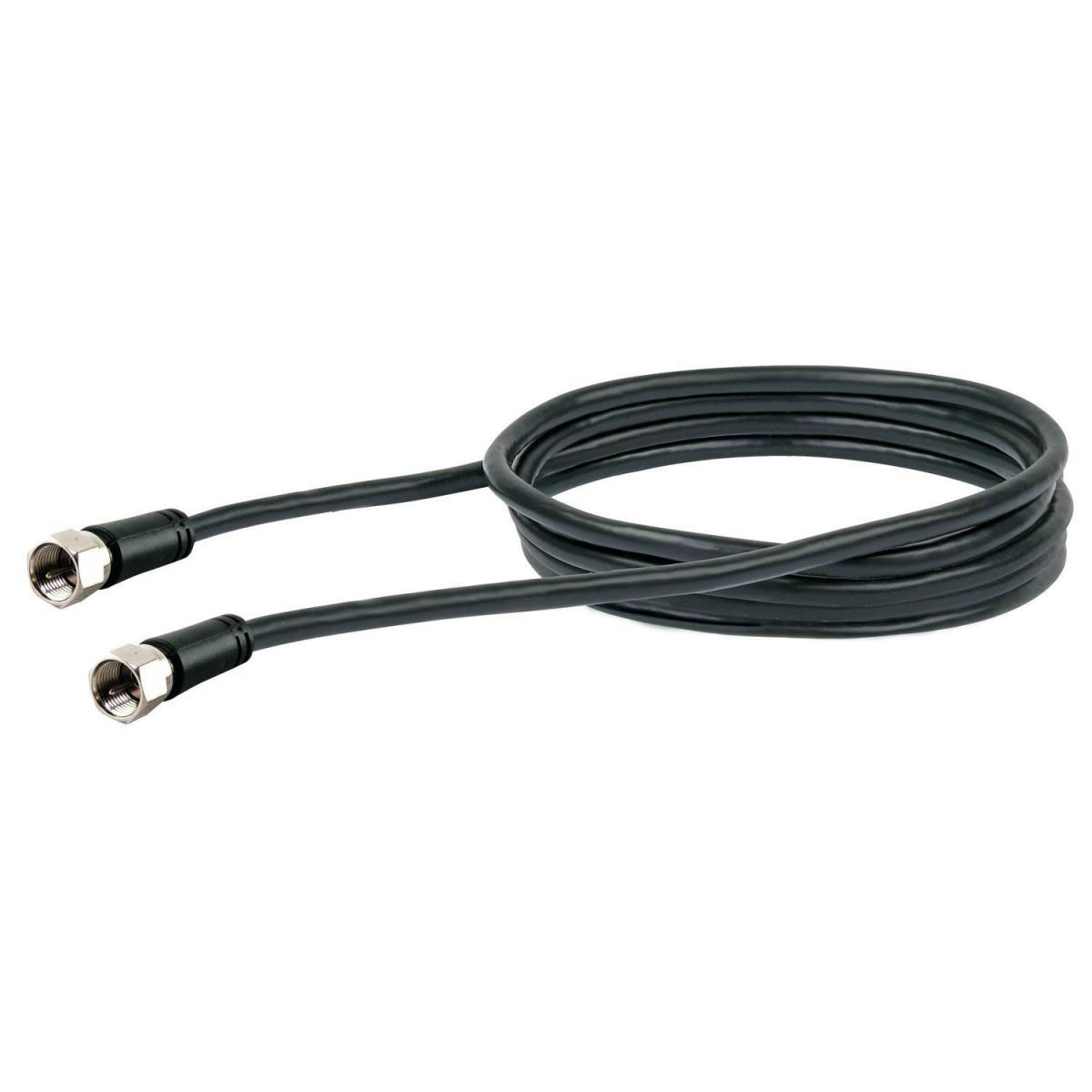 Schwaiger SAT-Antennenkabel 90 dB 3 m schwarz mit F-Stecker und F-Stecker