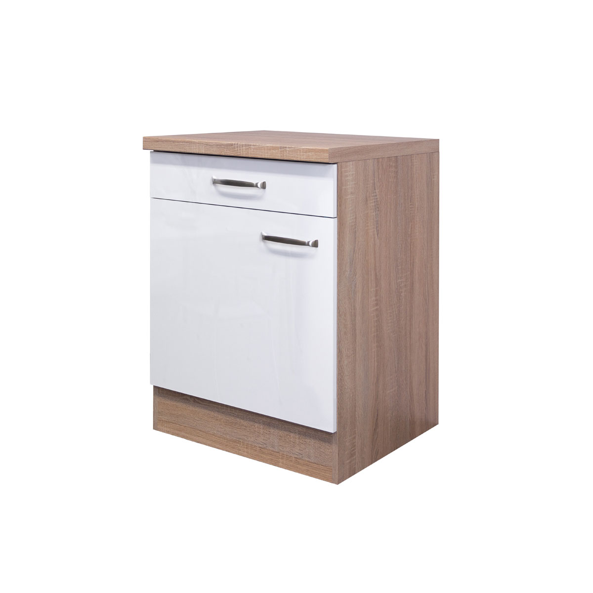 Flex-Well Küchenunterschrank „Valero“, 60x86x60 cm, weiß/Sonoma Eiche