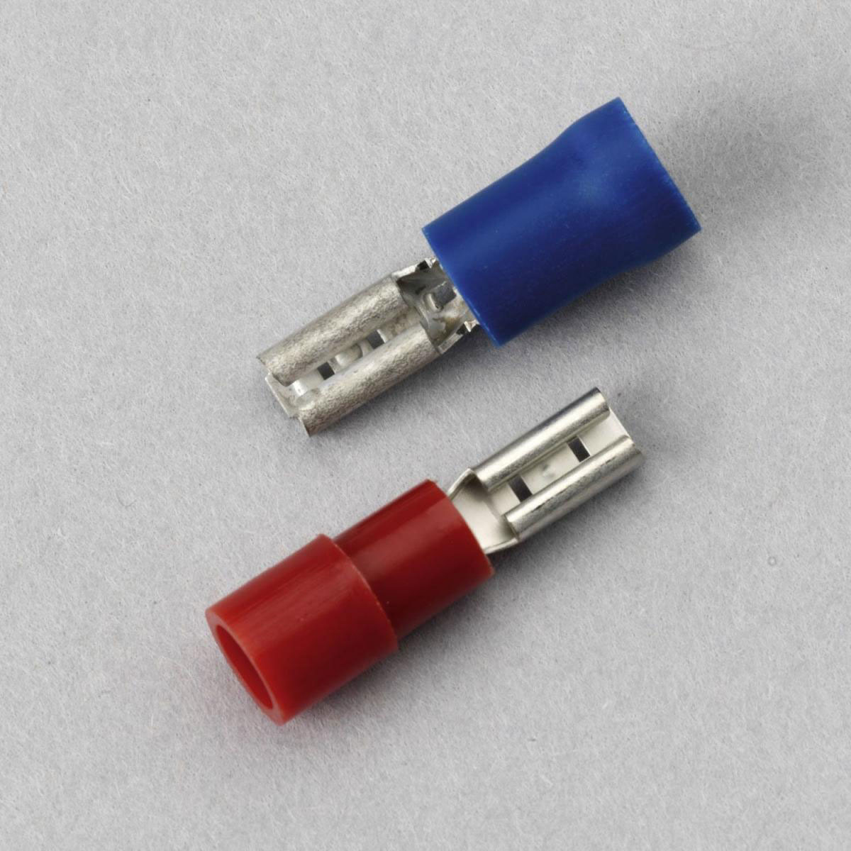 Flachsteck-Hülsen rot 0,5-1,5 mm 25 Stück