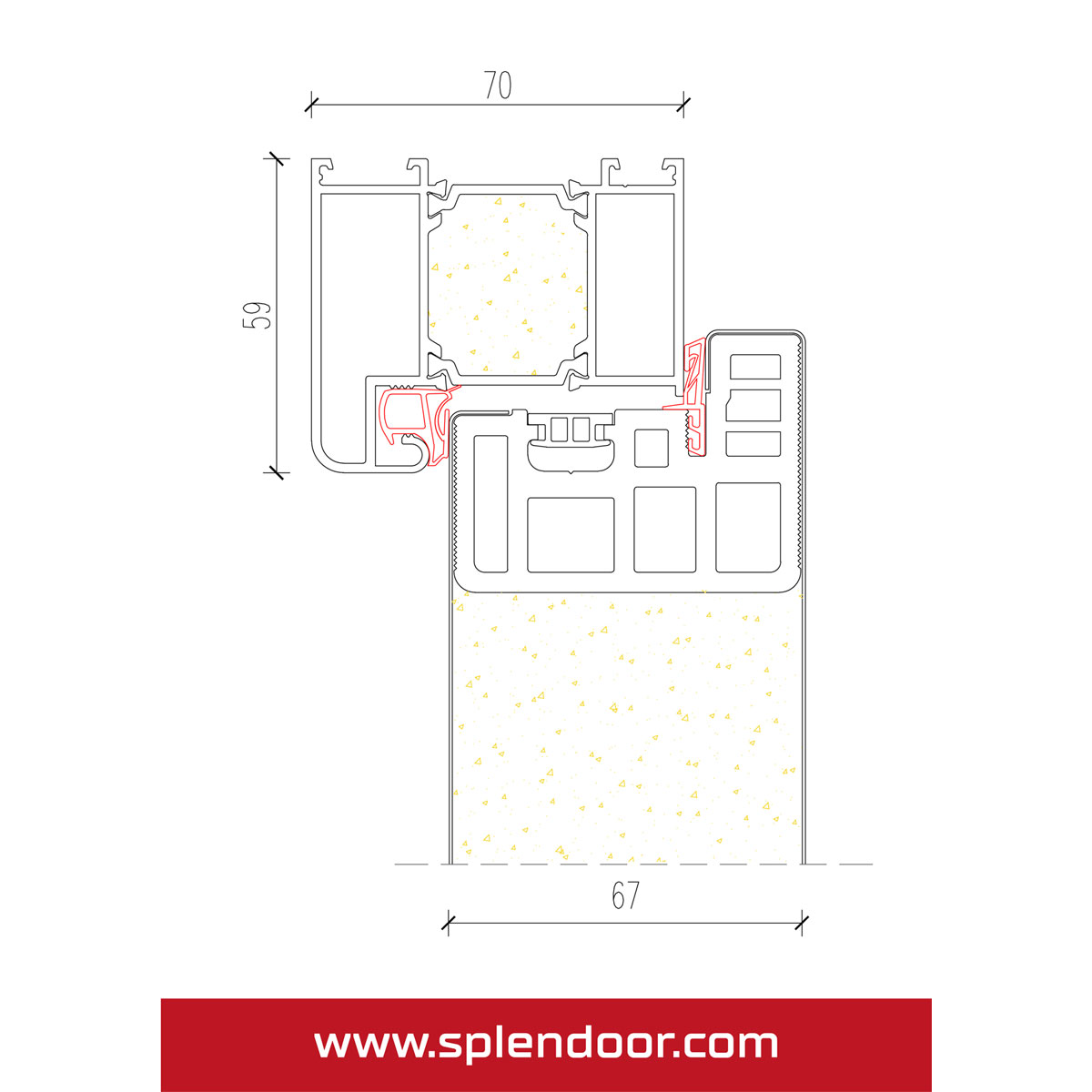 SplenDoor  Premium-Haustür Passivedoor Bergen energiesparend nussbaum 100 x 210 cm rechts Bild 8