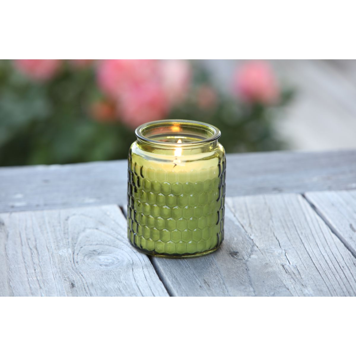 Flower Power Citronellakerze MASSICCIO im Glas 10 x 12 cm Bild 3