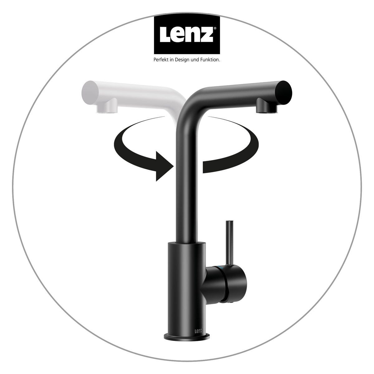 Lenz  Waschtischarmatur HOKU schwarz Bild 3