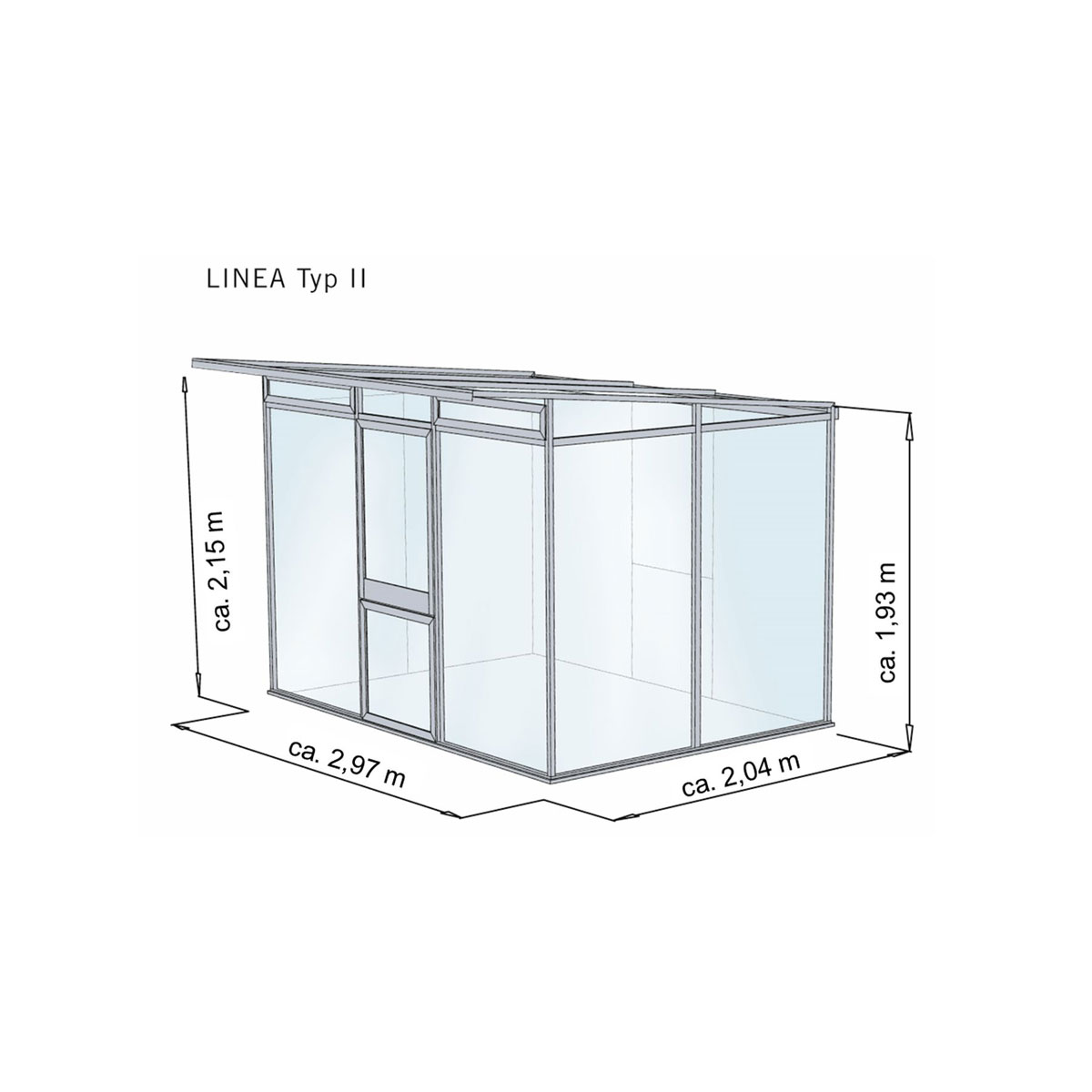KGT Gerätehaus Linea II 6m² grau | 239089