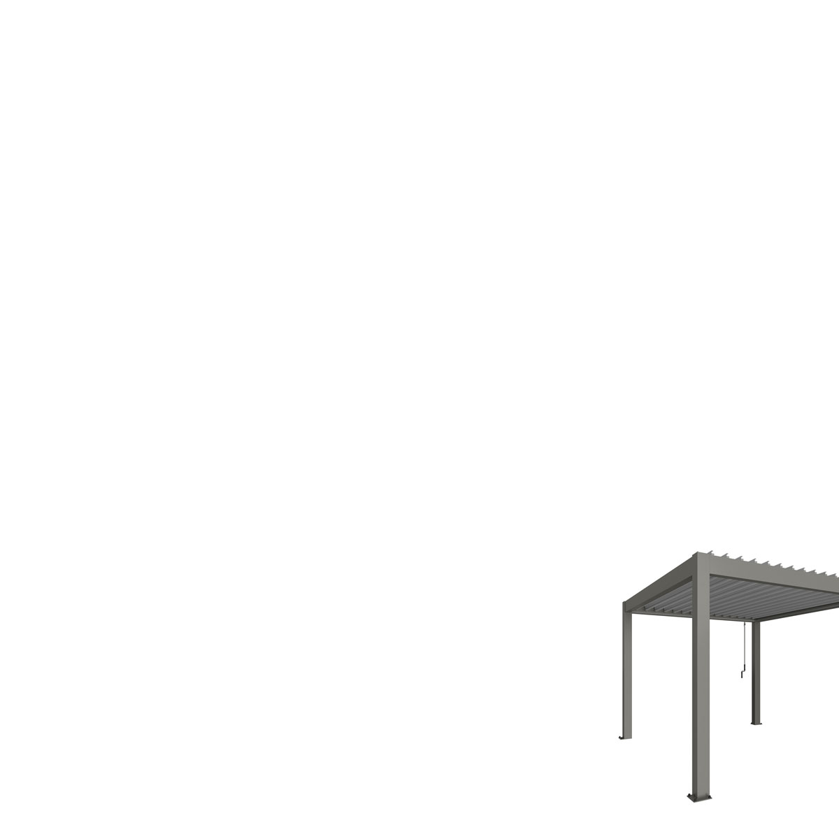 Biohort Pergola Gr. 3 x 3,5 quarzgrau/silber-metallic Bild 2