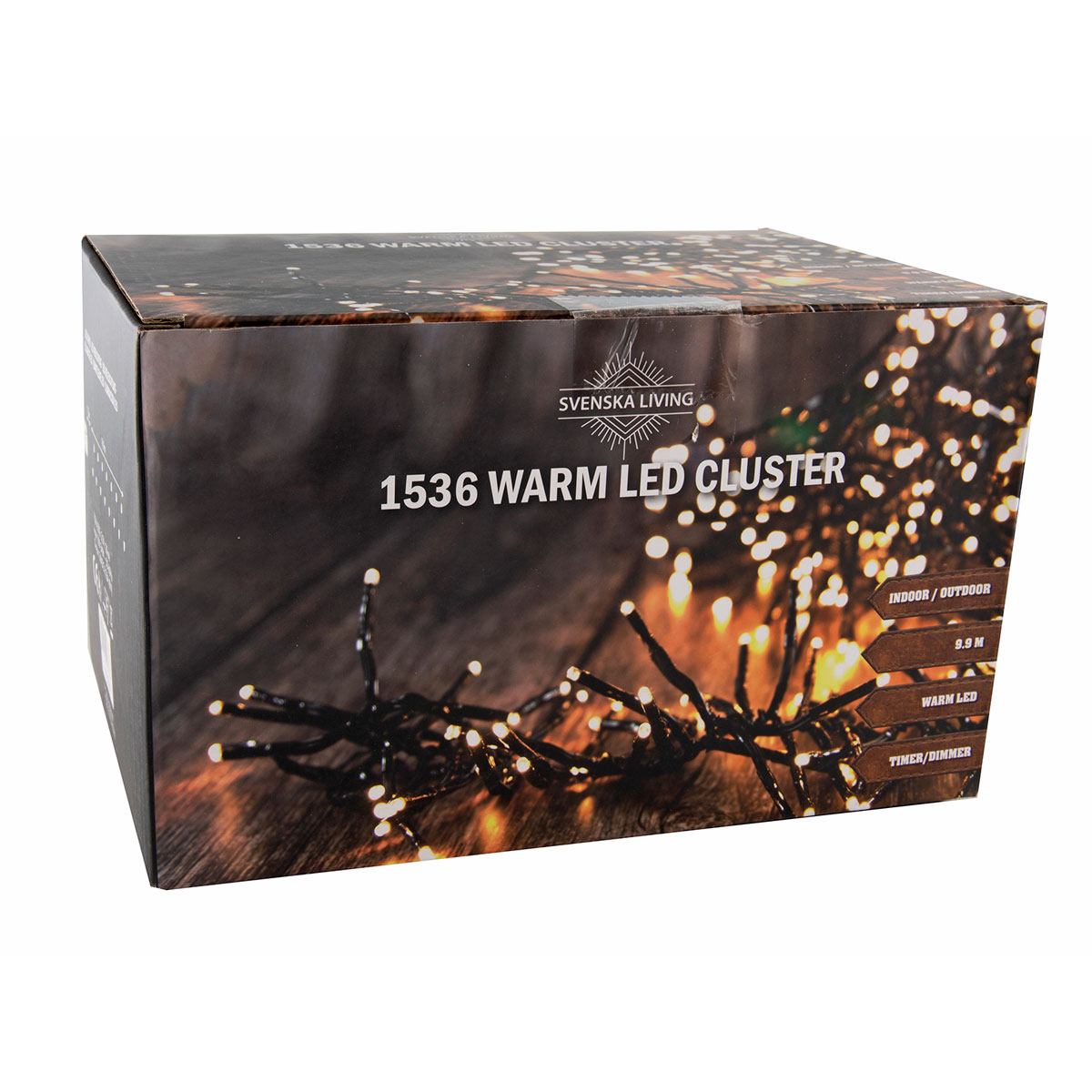 Cluster 1536LED warmweiss IP44 9.9M 1,5MTimer