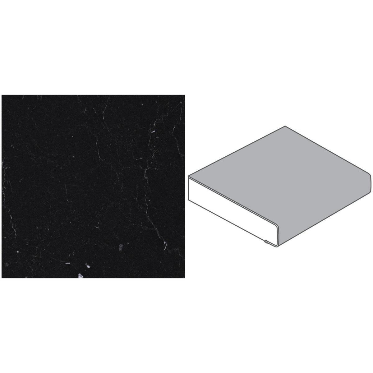Küchenarbeitsplatte „marmor marquina kaviar grau“