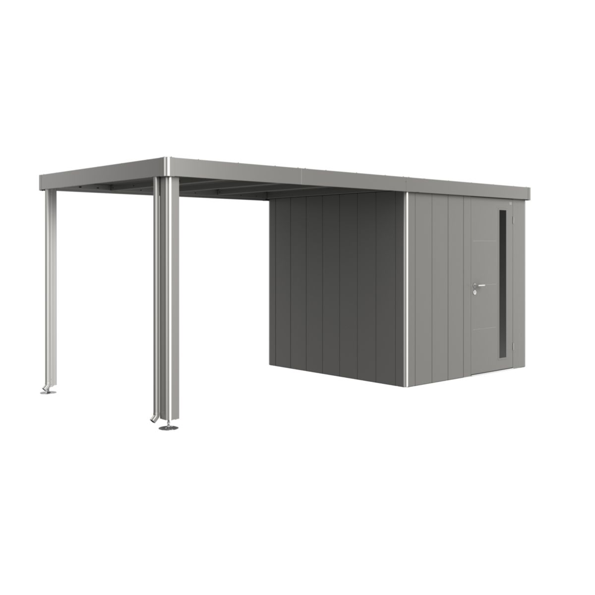 Biohort Seitendach zu Gerätehaus Neo Gr. 2A/2B/2C/2D quarzgrau-metallic