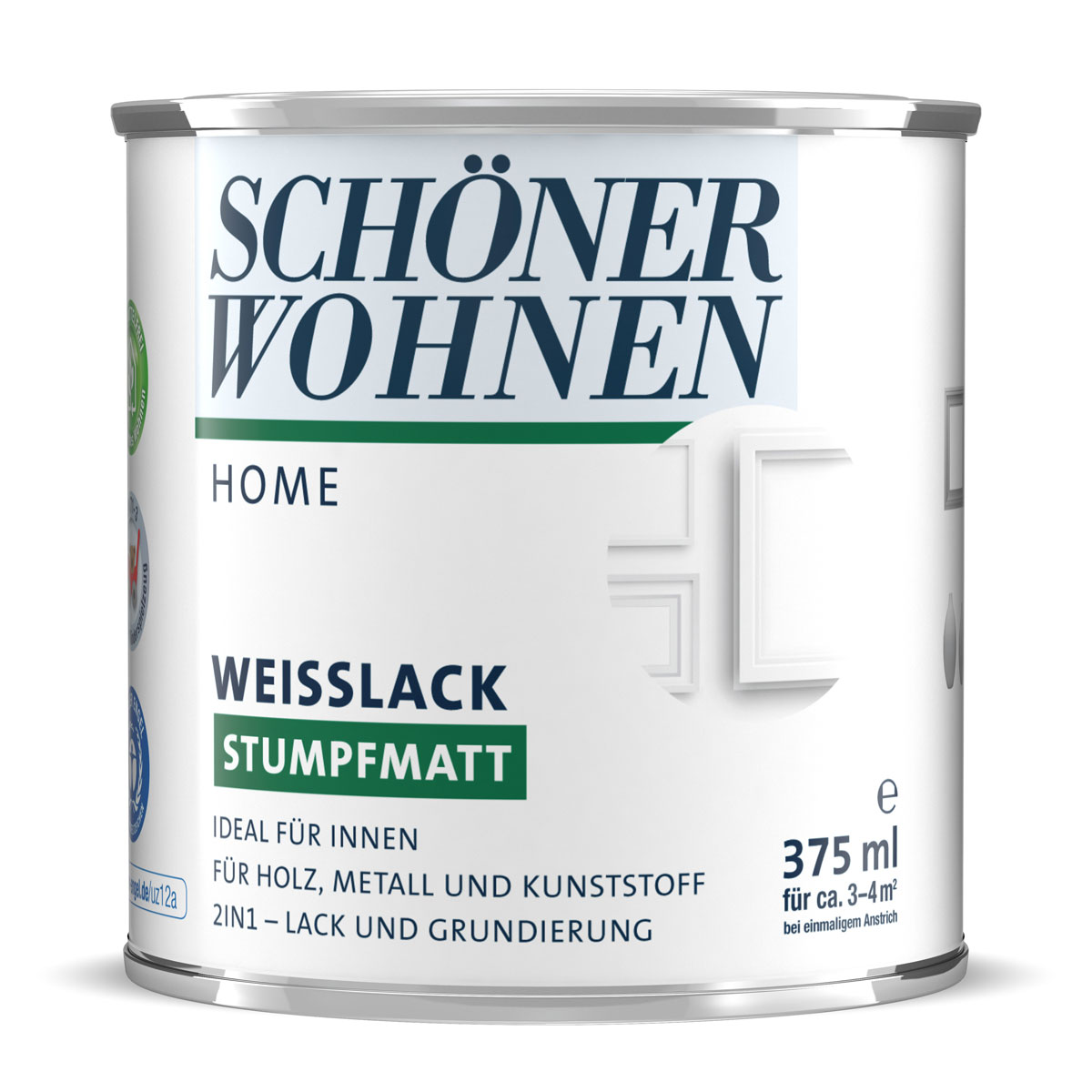 Weißlack „Home“, stumpfmatt, 375 ml