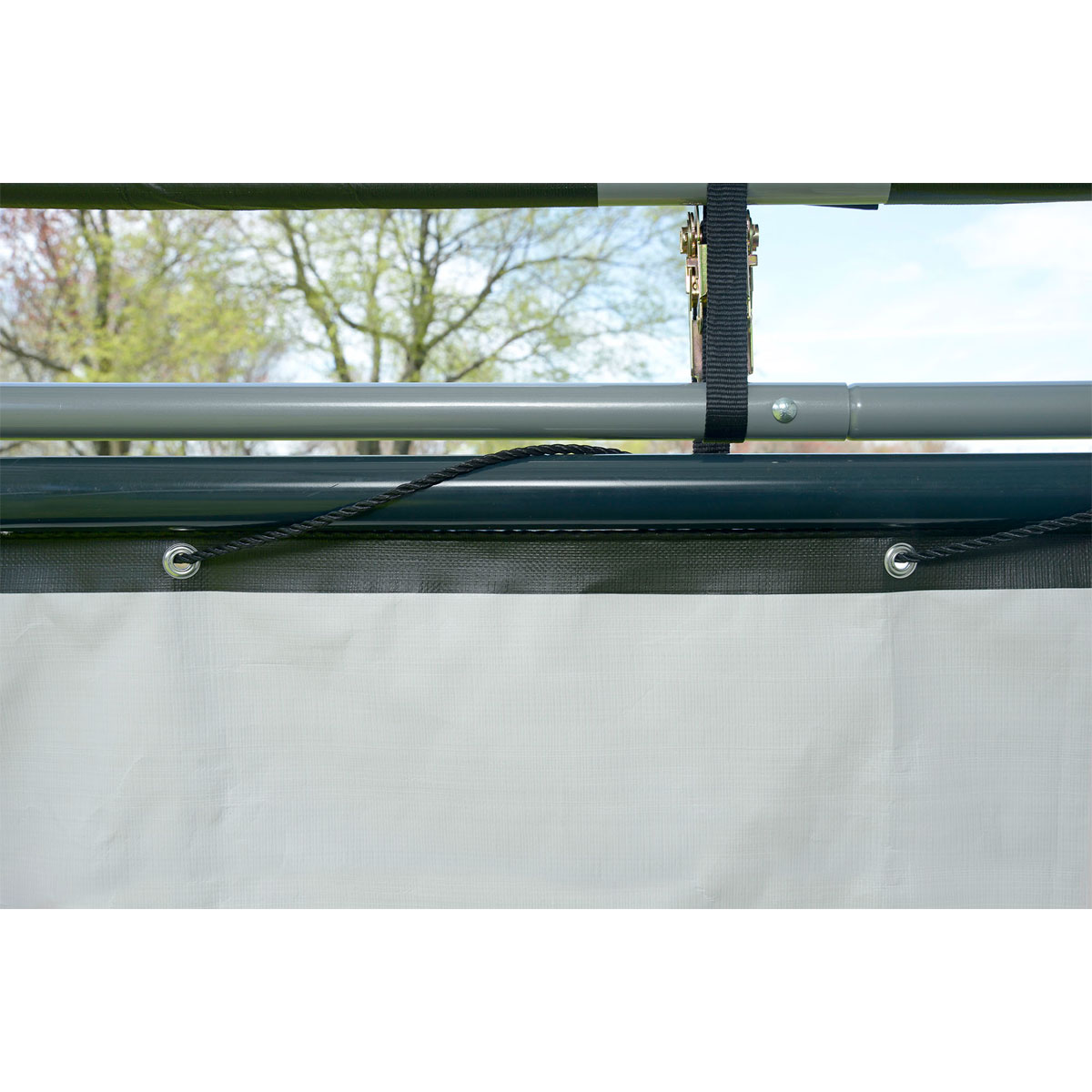 ShelterLogic Weidezelt Seitenverkleidung ohne Stahlgestell 370x150cm Grün Bild 7