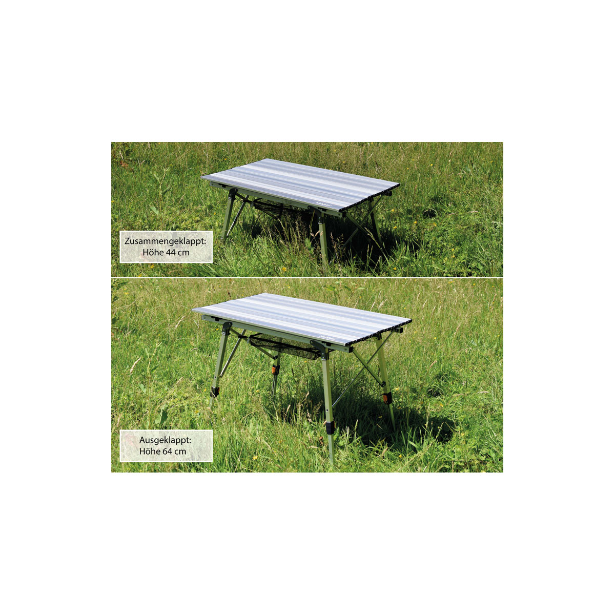 highfeld Klapptisch Campingtisch mit Ablagenetz Bild 8