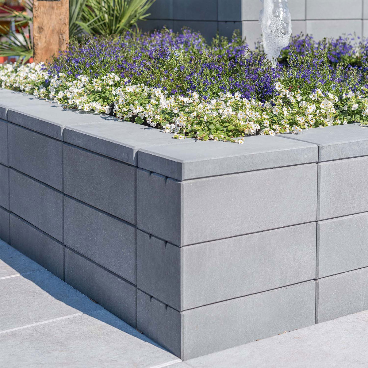 Diephaus  Mauerstein Straight Quarz mit Glimmer 45 x 22,5 x 16,5 cm Bild 2