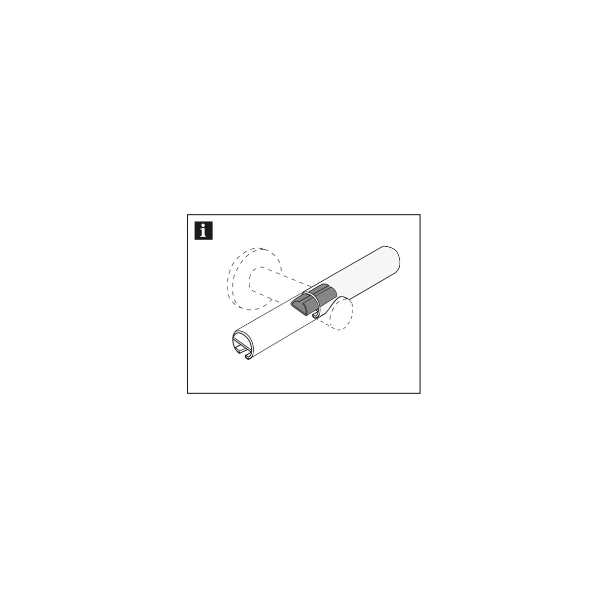 Gardinia  Verbinder für Gardinenstangen mit Innenlauf Durchmesser 16 mm Bild 2