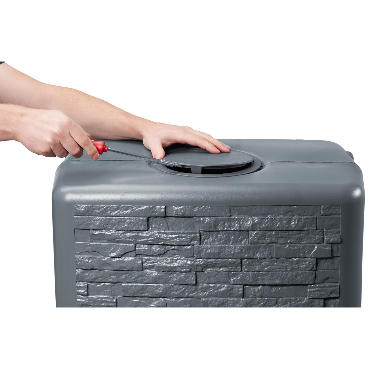 4rain SLIM STONE DECOR Wandtank 350 Liter graphite grey Bild 5