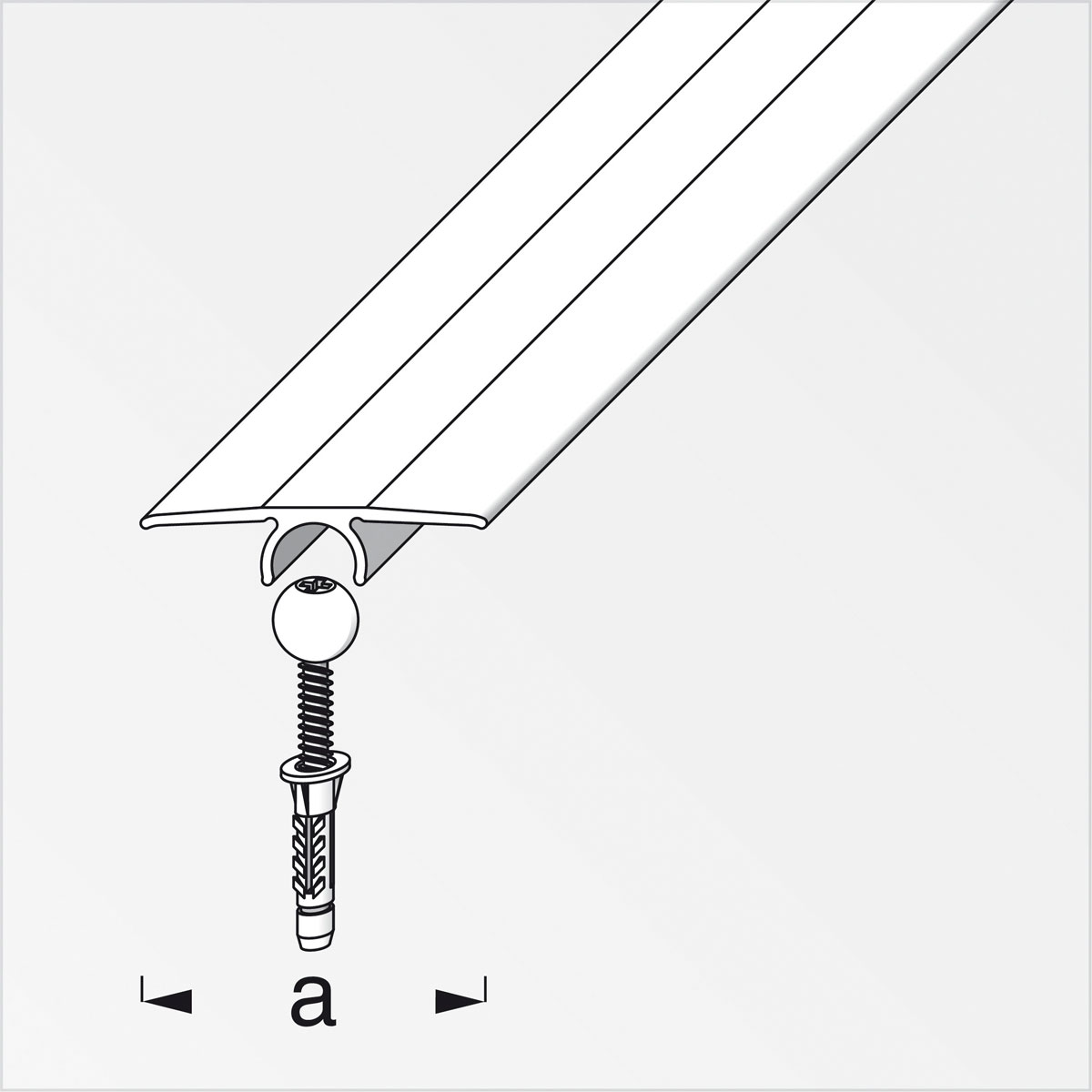 Alfer Übergangsprofil Clipstech-vario 33 mm 0,9m buche Bild 2