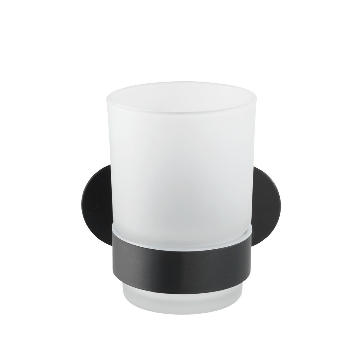 Wenko  Turbo-Loc Edelstahl Zahnputzbecherhalter Uno Orea Black Matt Zahnbürstenhalter Befestigen ohne bohren