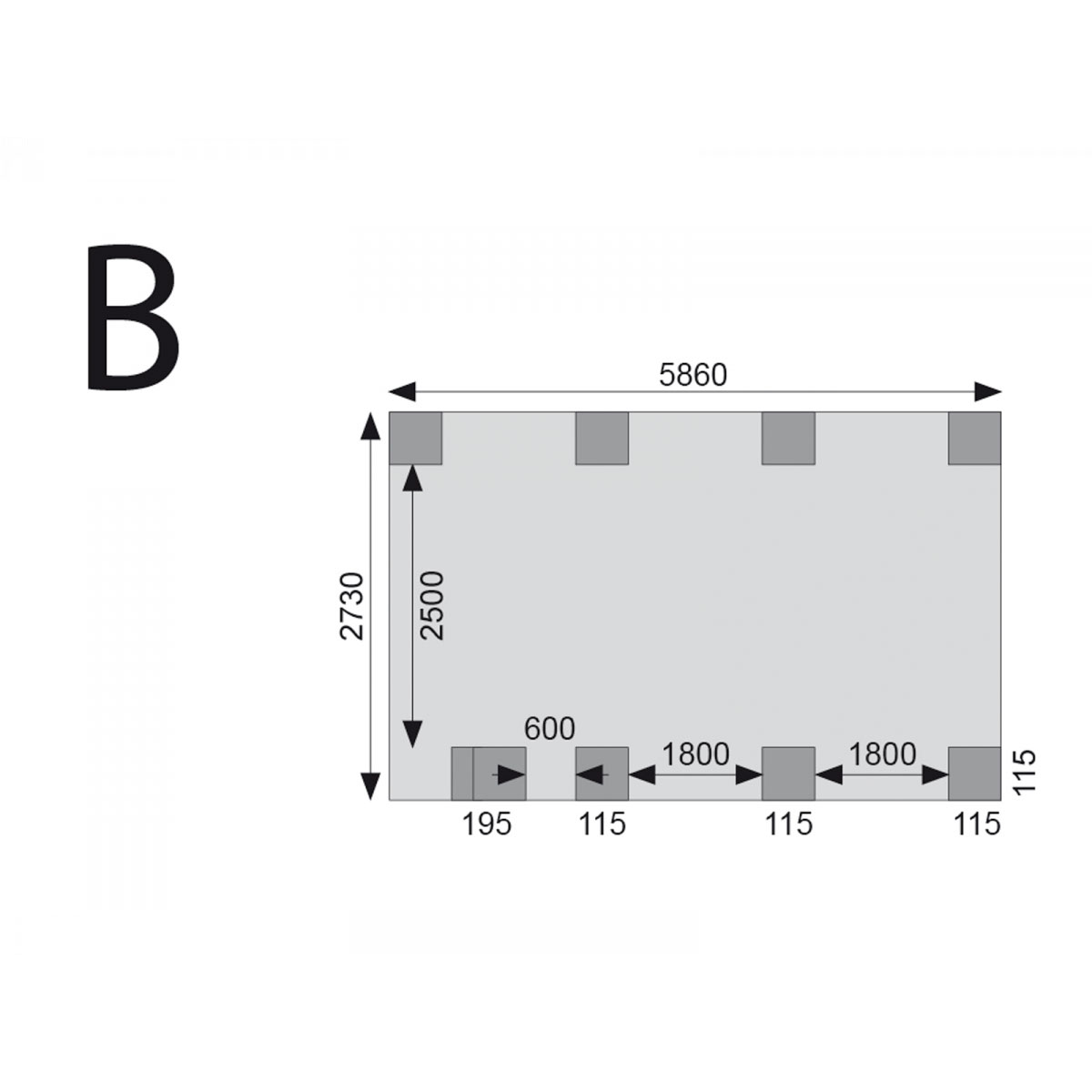 Karibu Einzelcarport Classic 2 Variante B inkl einem Einfahrtsbogen Bild 2