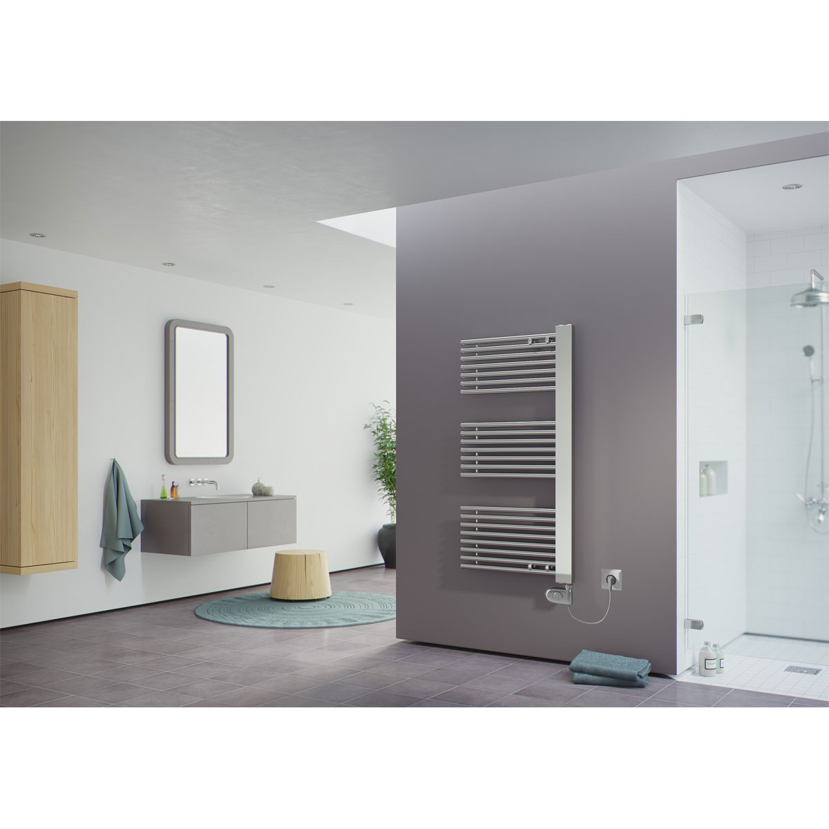 Ximax  Elektrischer Handtuchwärmer C5 800 x 600 mm 300 Watt Typ 3 Chrom