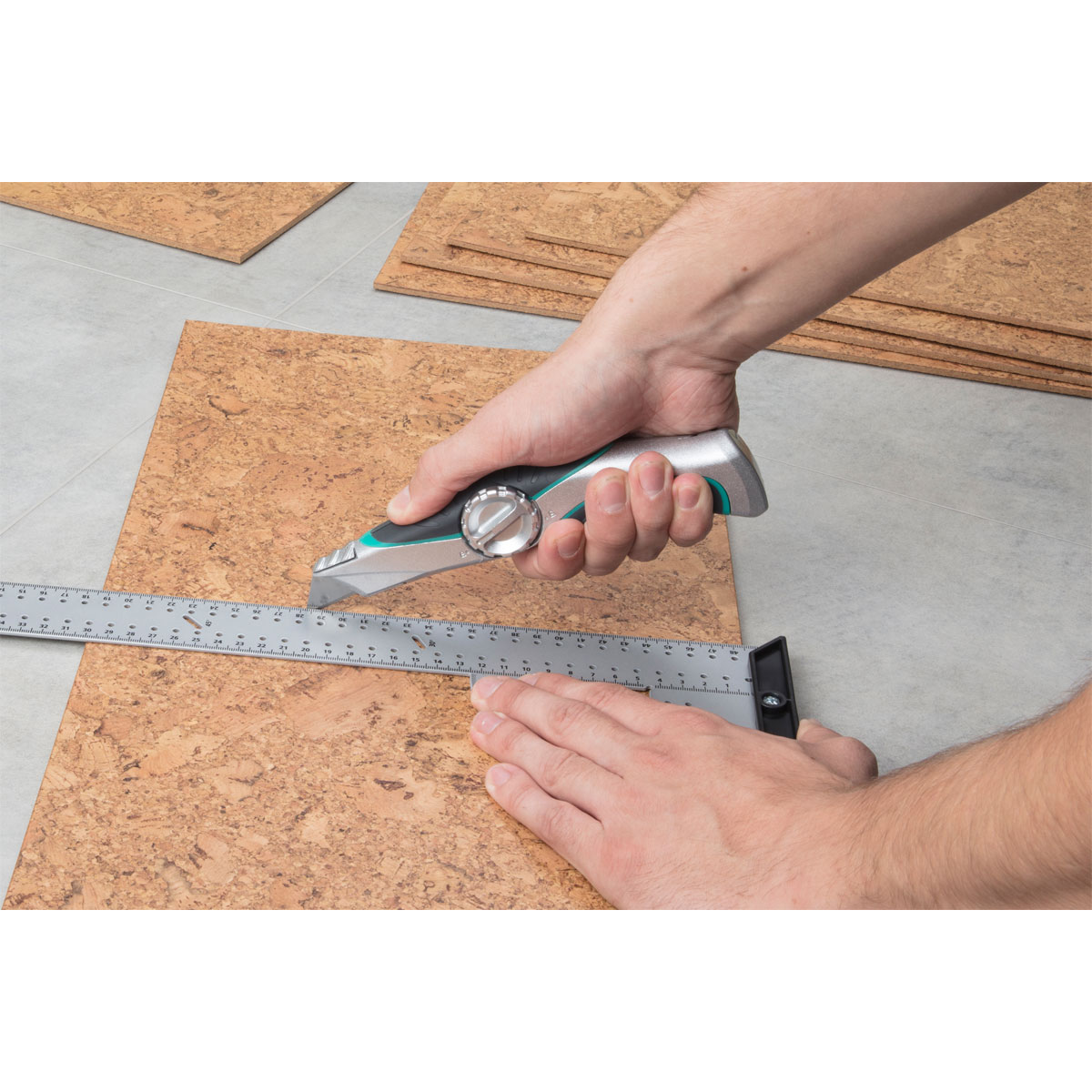 Wolfcraft  Profi-Trapezklingen-Messer mit Feststehklinge Bild 3