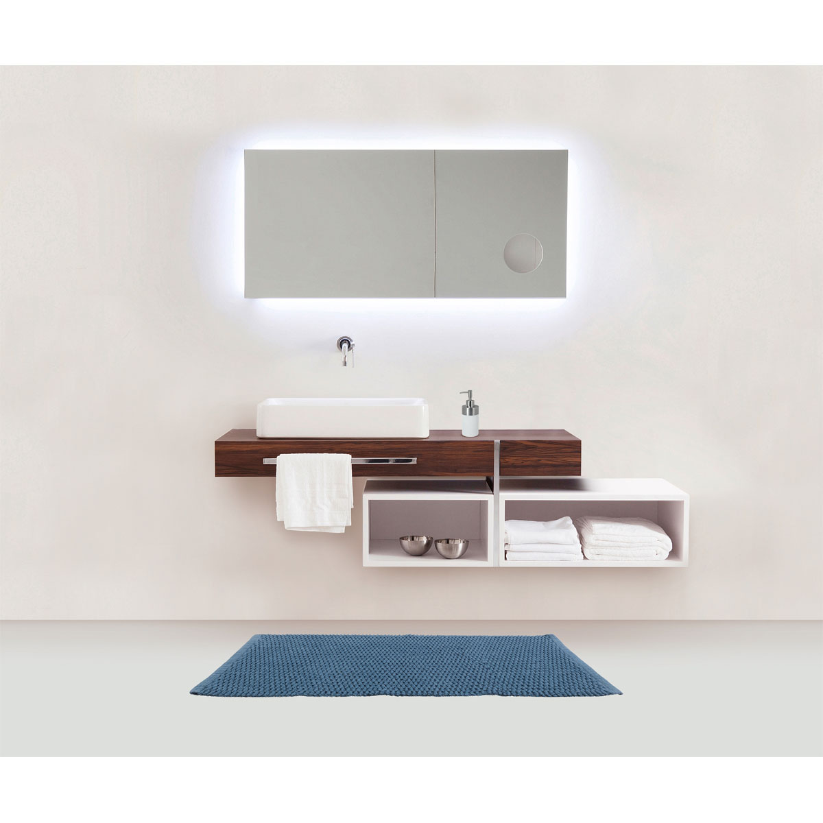 Wenko  Badteppich Mona Graublau Baumwolle 50 x 80 cm Bild 2