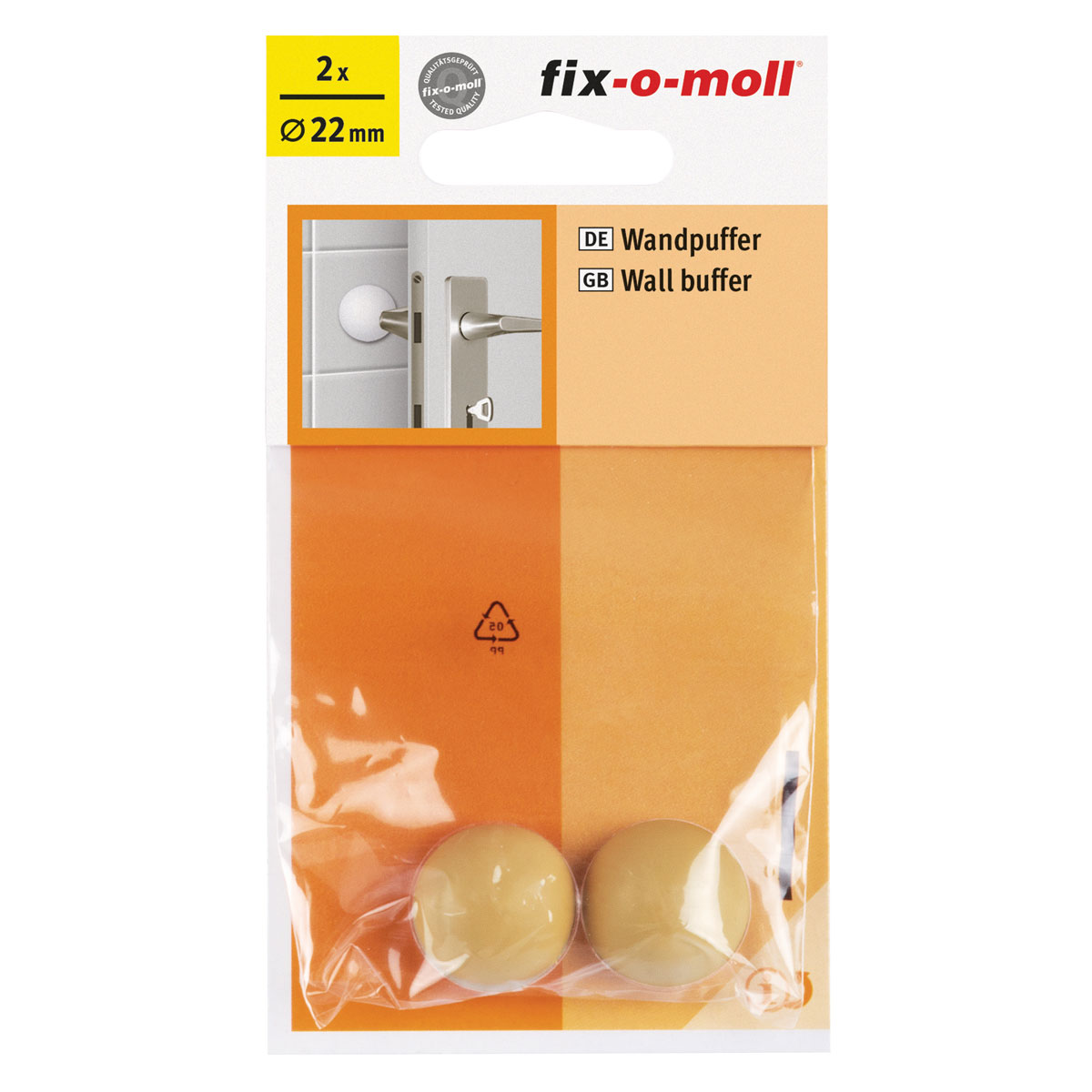 Suki Wandpuffer-Set klebend 2,2 cm beige 2 Stück Bild 2