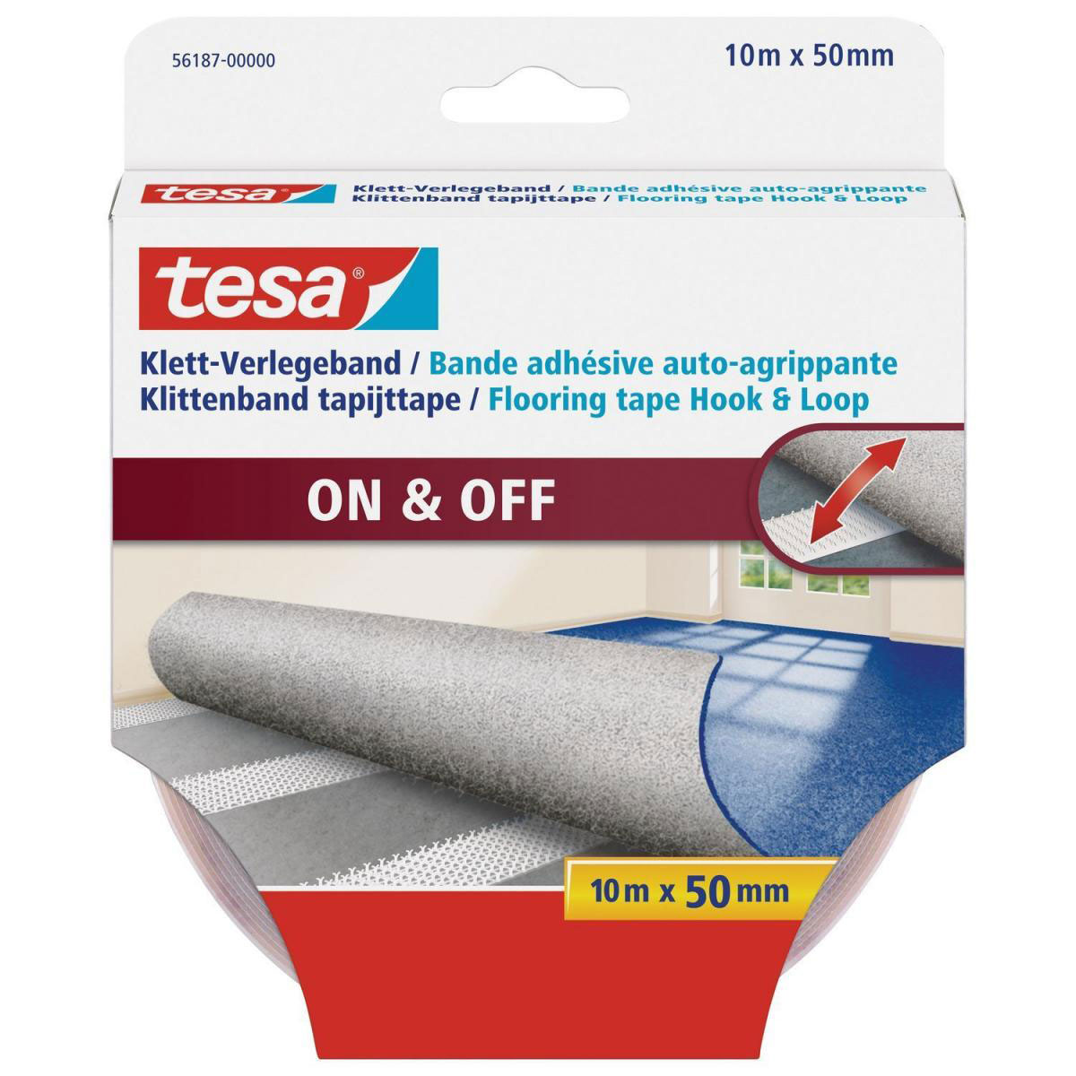Tesa Klett-Verlegeband 10 m x 50 mm
