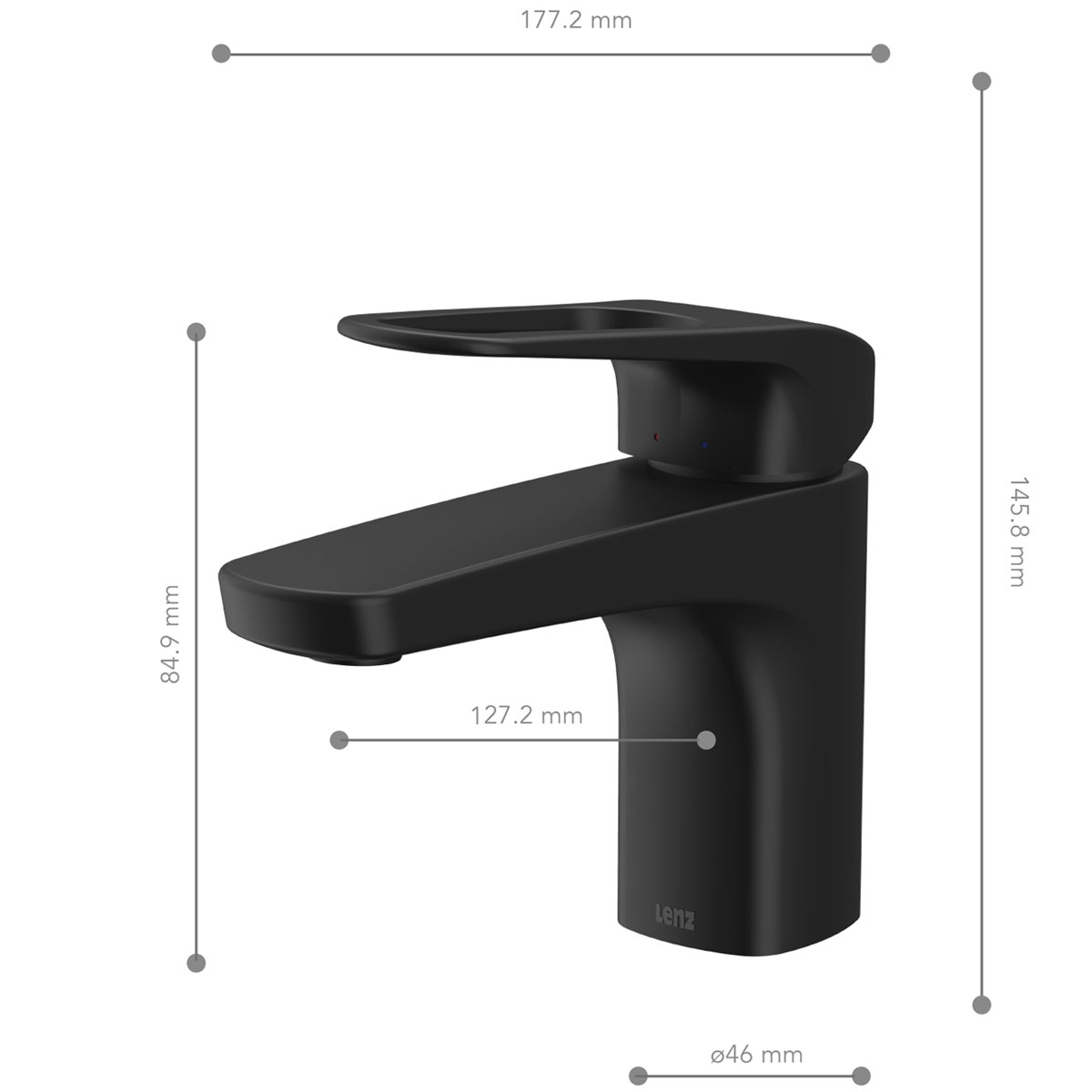 Lenz  Waschtischarmatur INOA schwarz Bild 2