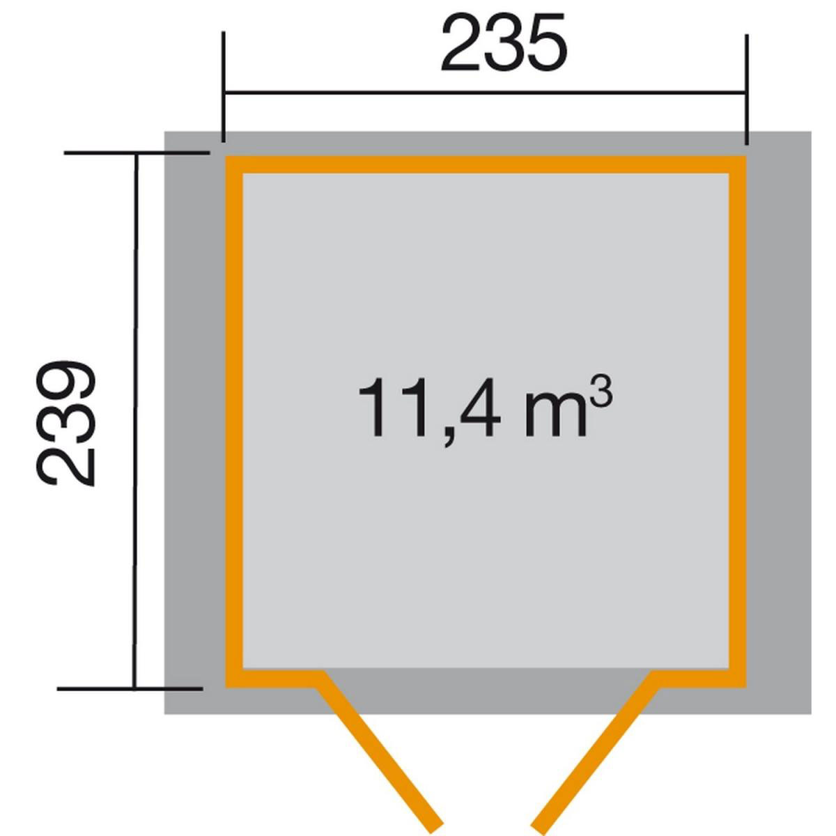 Weka Gartenhaus 224 280 x 259 x 227 cm rot Bild 2