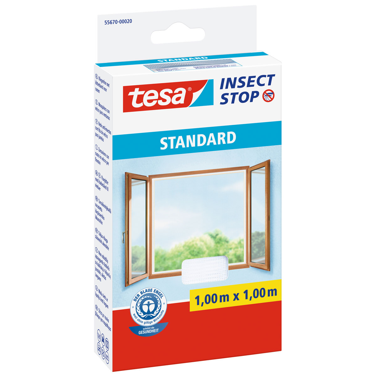 Tesa Fliegengitter Standard für Fenster weiss 1 x 1 m